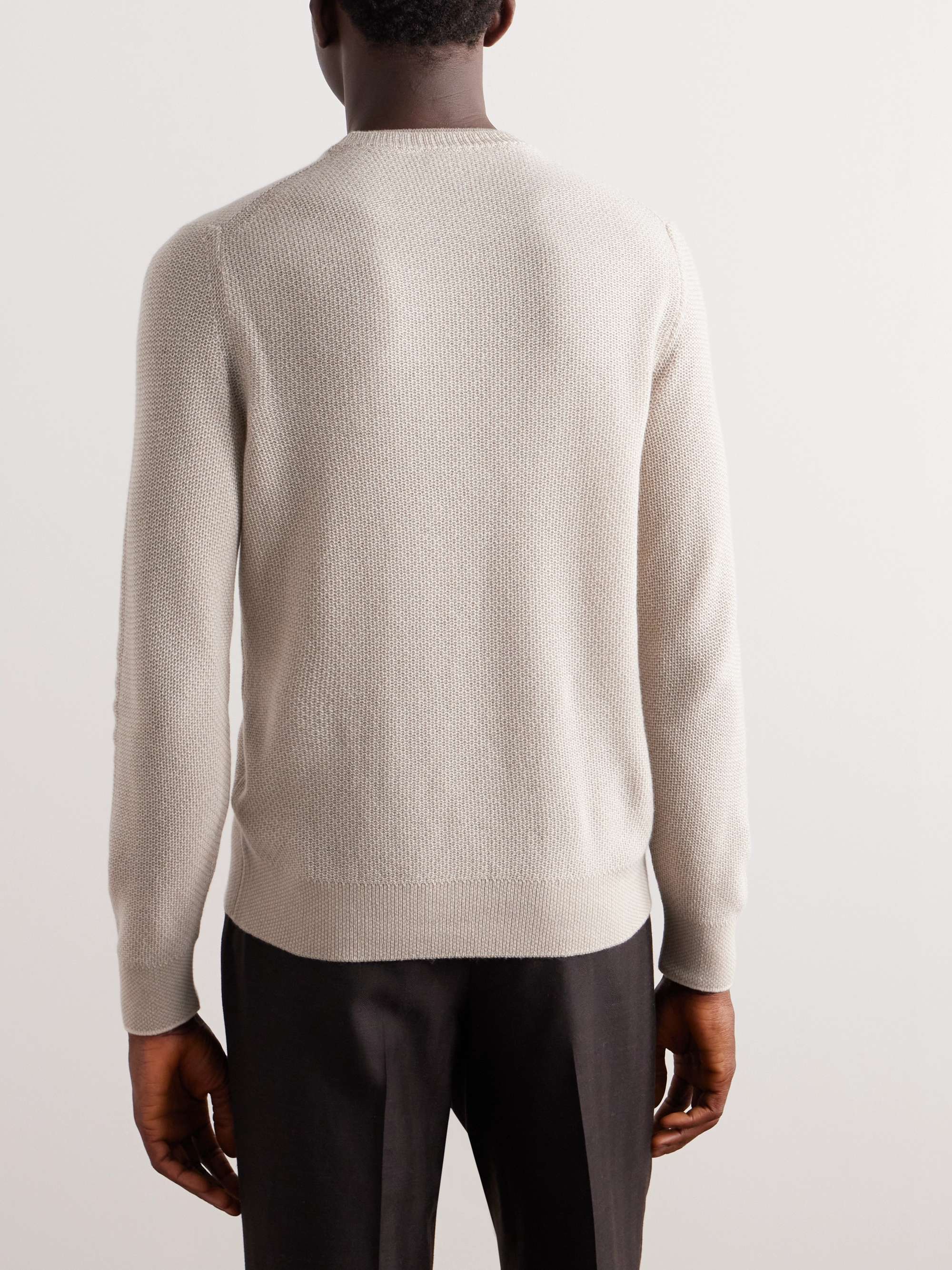 LORO PIANA City Birdseye Baby Cashmere Sweater