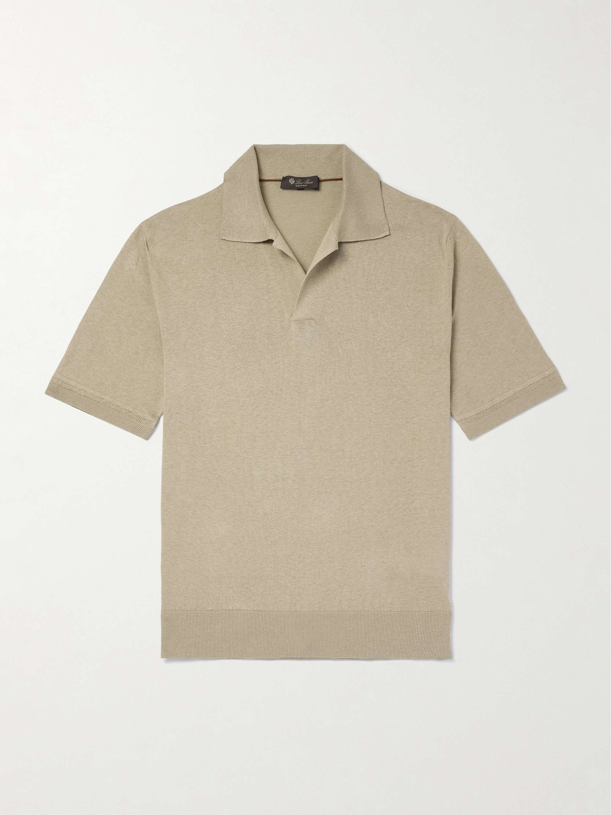 LORO PIANA Silk and Linen-Blend Polo-Shirt for Men | MR PORTER