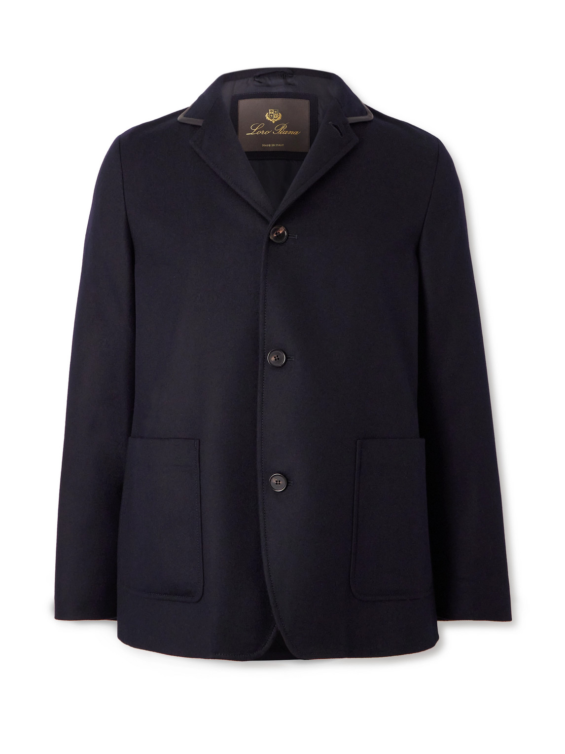 Spagna Leather-Trimmed Cashmere-Felt Jacket