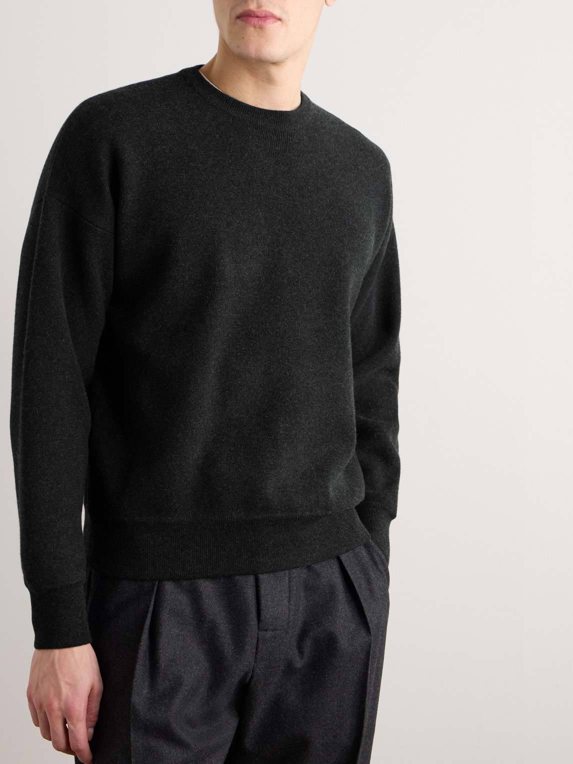 Shop Loro Piana Ivrea Cashmere Sweater In Gray