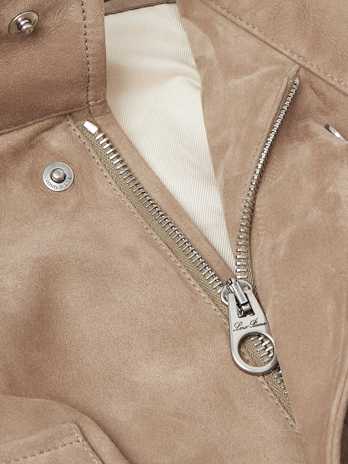 Shop Loro Piana Traveller Suede Jacket In Neutrals