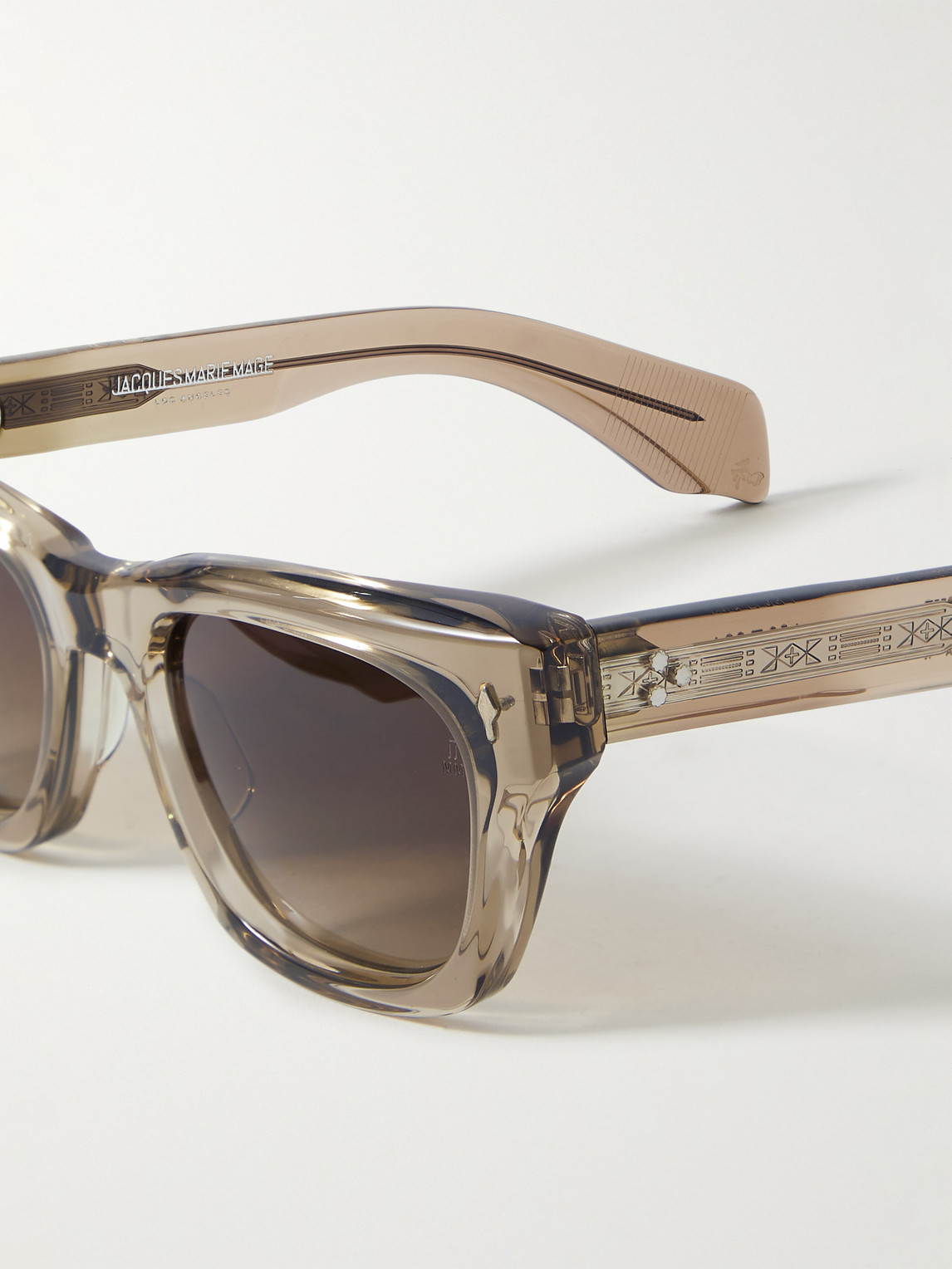 Shop Jacques Marie Mage Yellowstone Forever Dealan Square-frame Acetate Sunglasses In Brown
