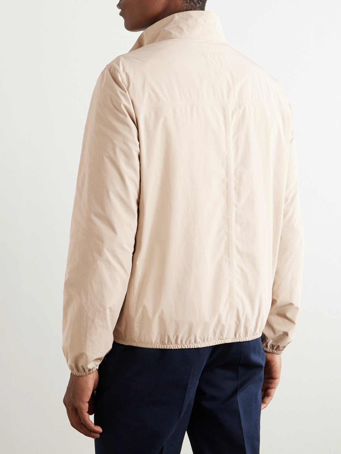 Shop Brunello Cucinelli Shell Bomber Jacket In Neutrals