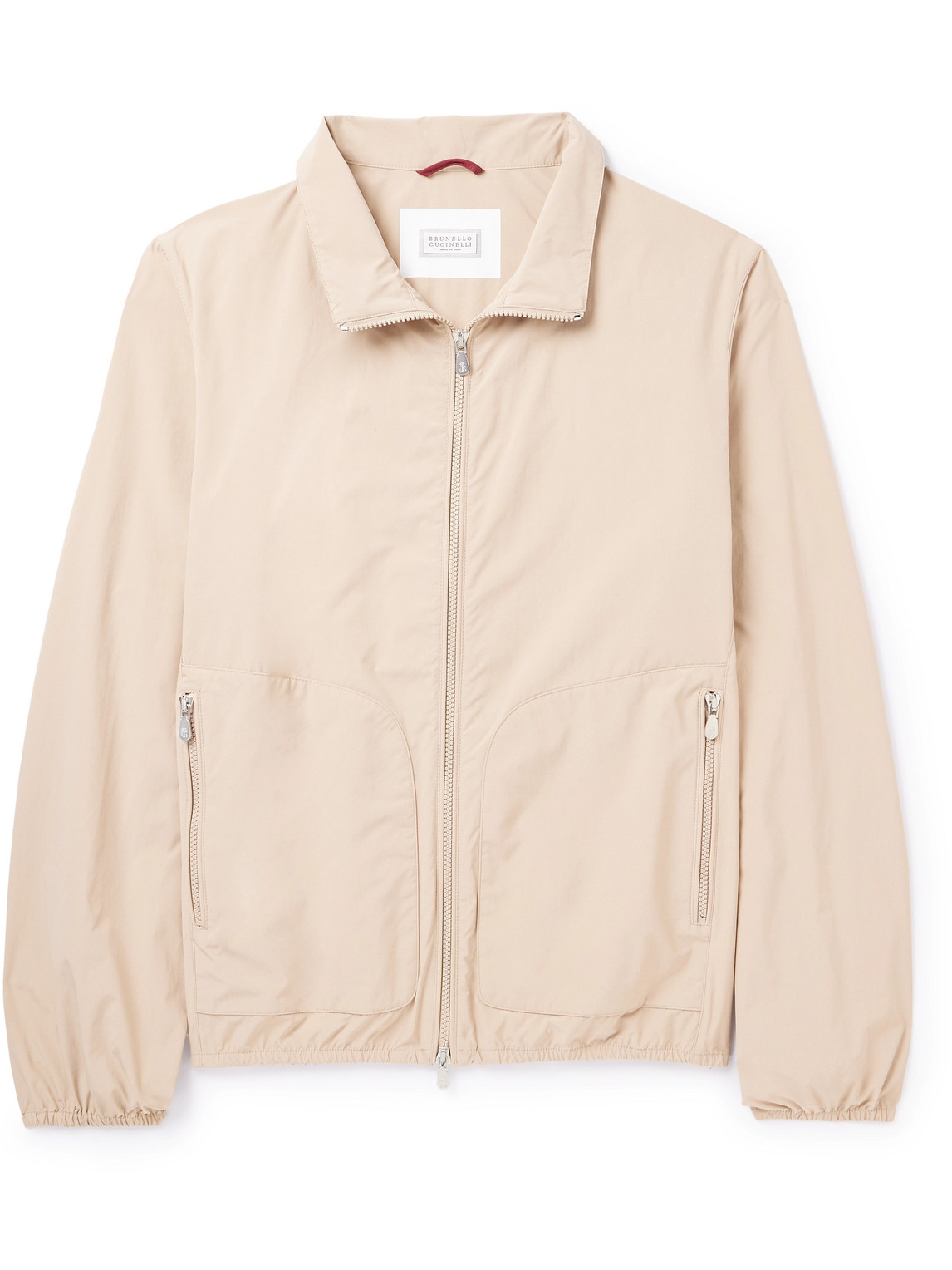 Brunello Cucinelli Shell Bomber Jacket In Neutrals