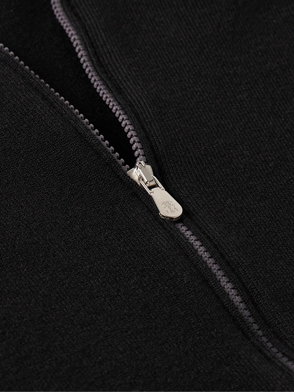 Brunello Cucinelli Cashmere Half-zip Sweater In Black