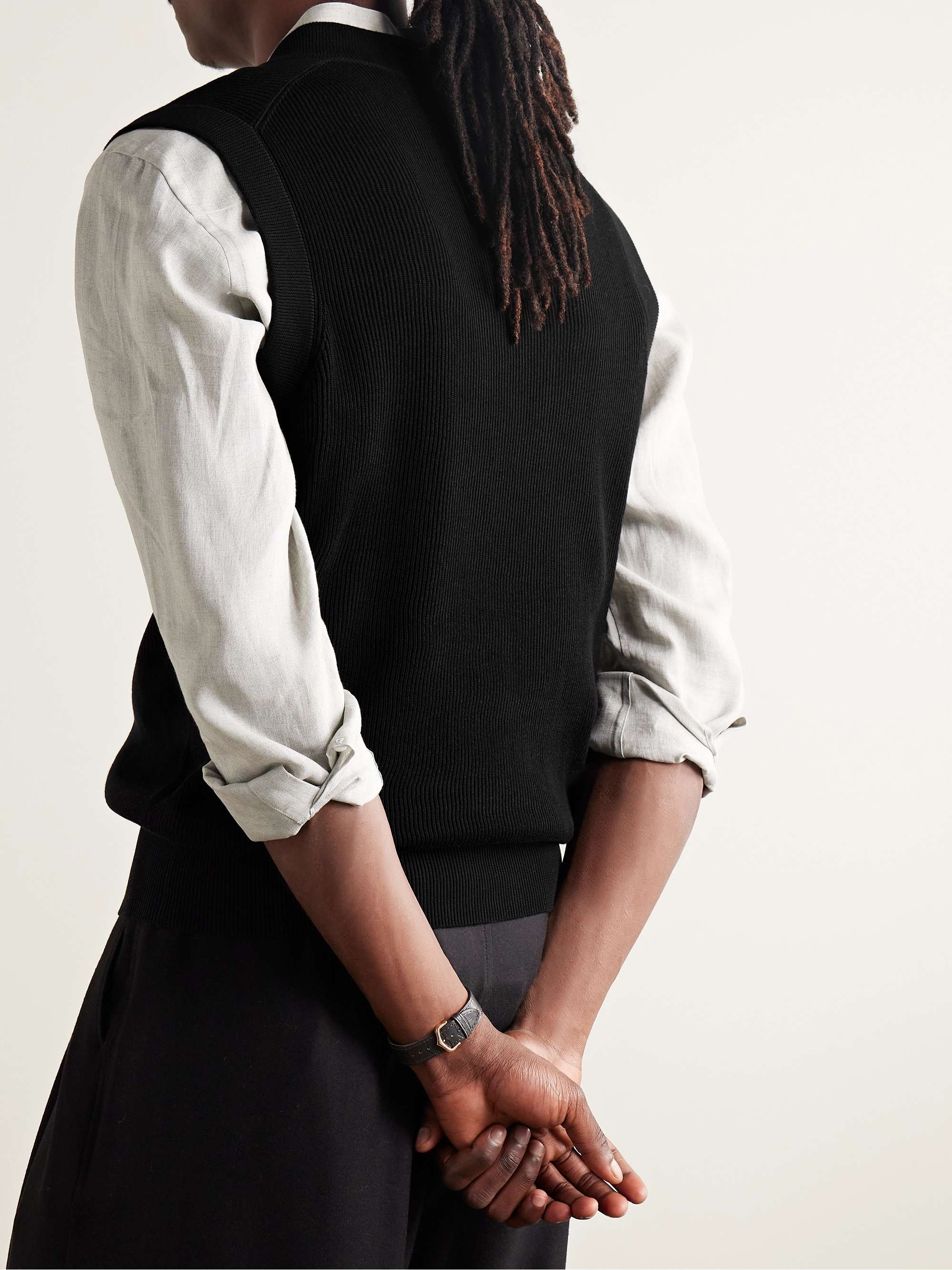 BRUNELLO CUCINELLI Ribbed Cotton Sweater Vest