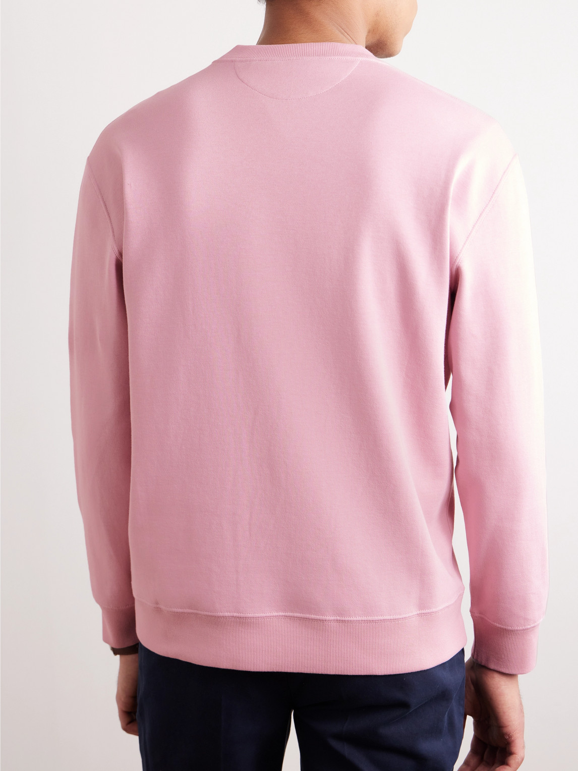 Shop Brunello Cucinelli Cotton-blend Jersey Sweatshirt In Pink
