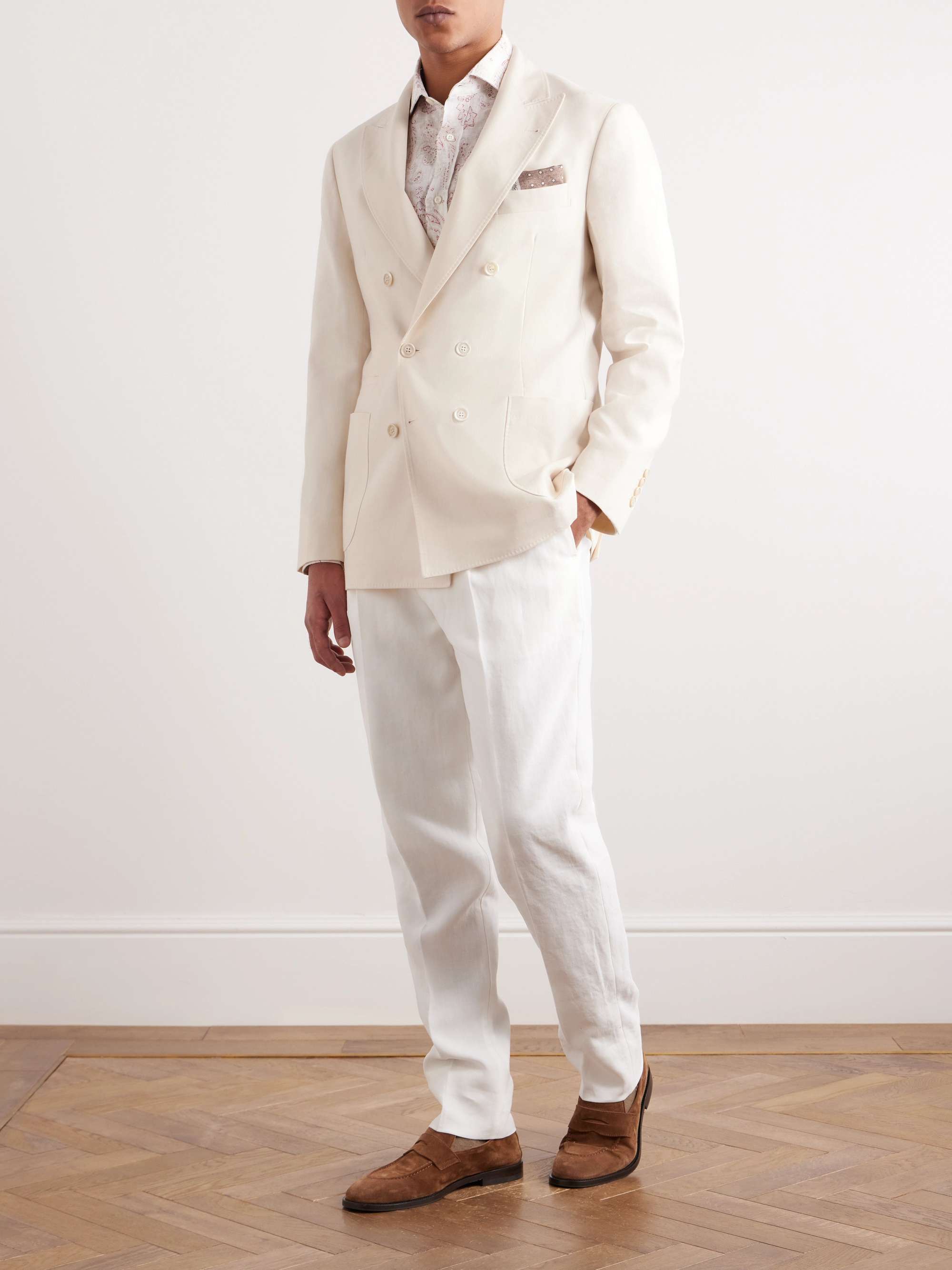 Brunello cucinelli on sale double breasted suit