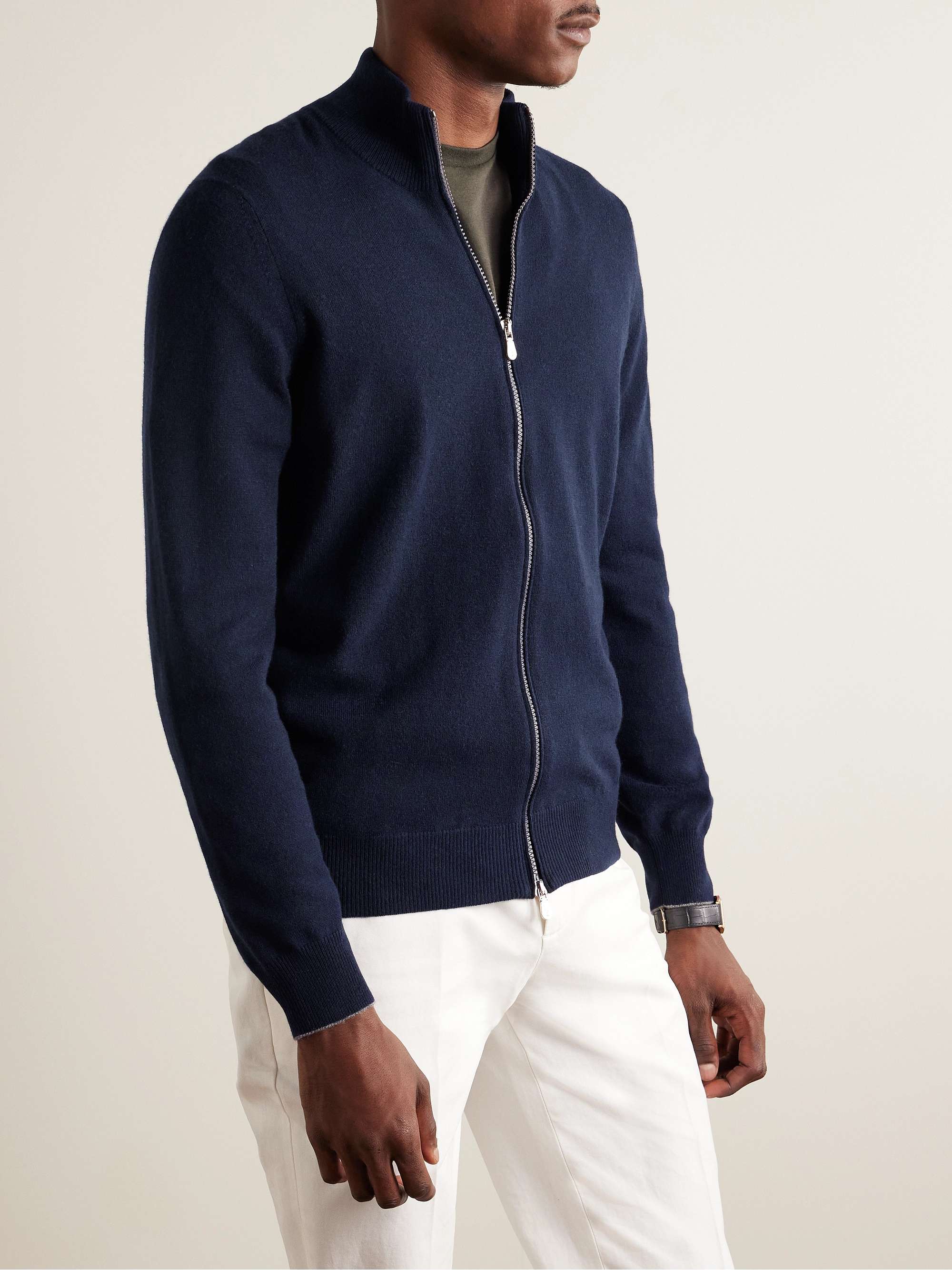 BRUNELLO CUCINELLI Cashmere Zip-Up Sweater