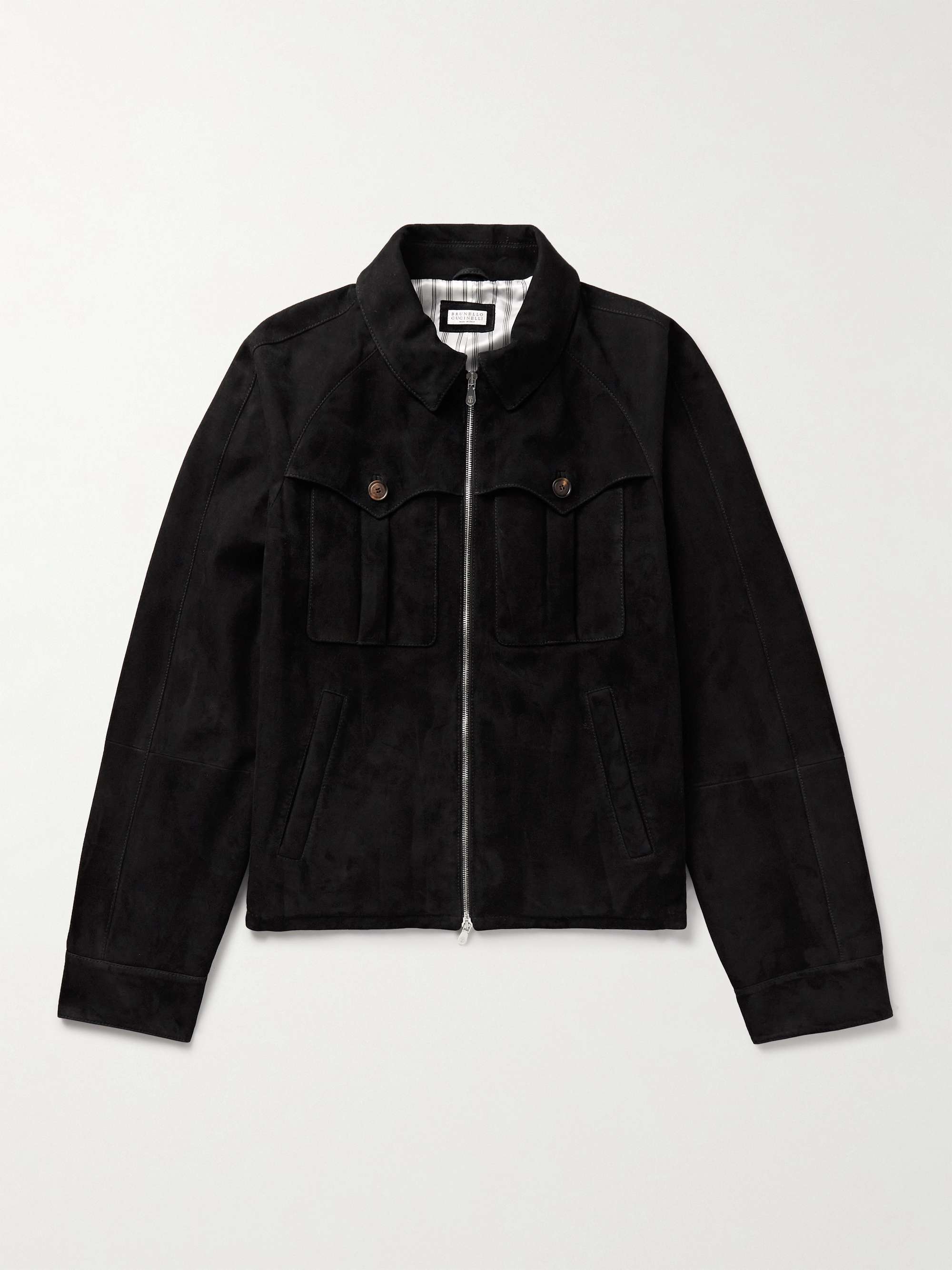 BRUNELLO CUCINELLI Suede Blouson Jacket for Men | MR PORTER