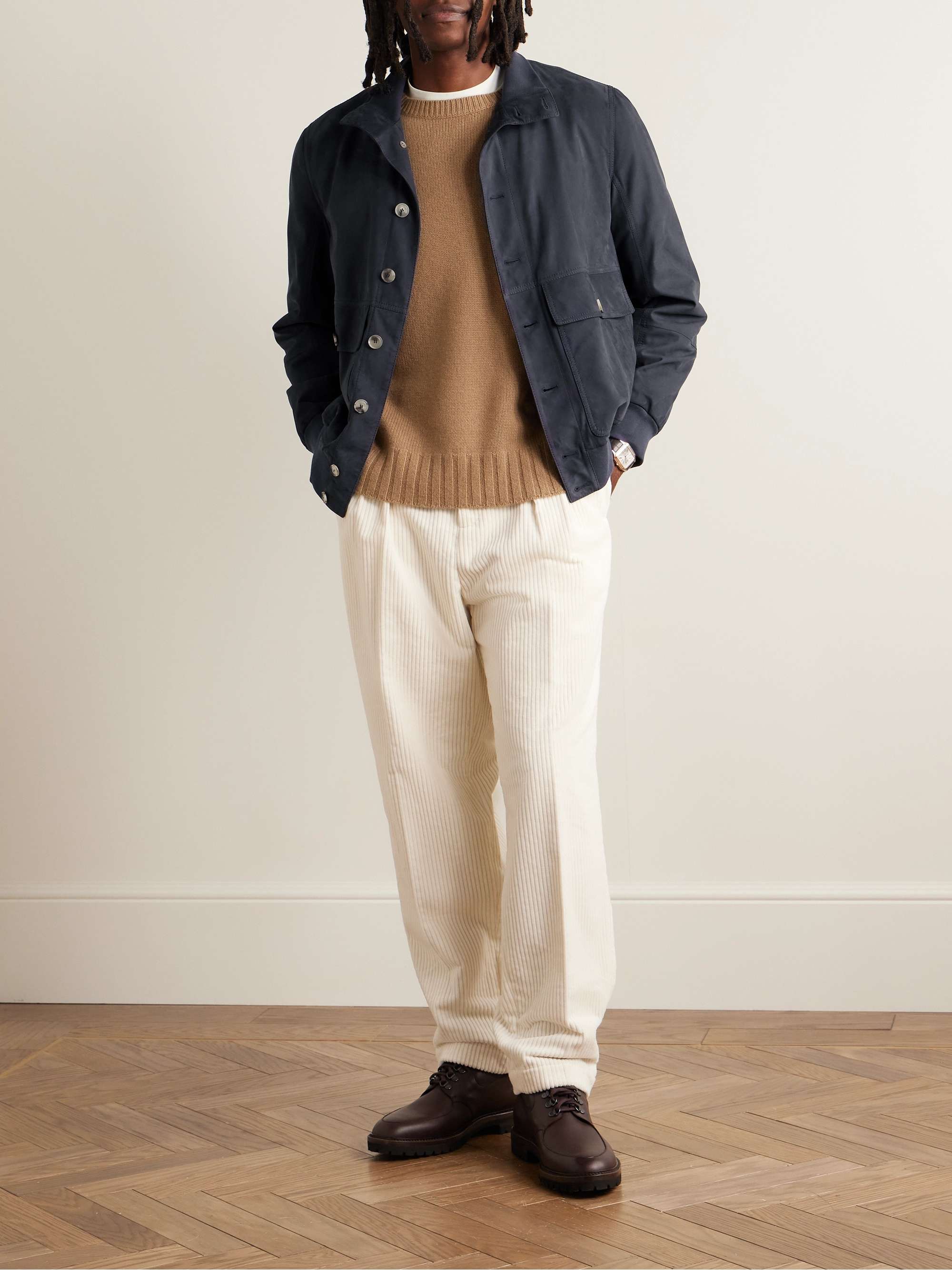 BRUNELLO CUCINELLI Suede Blouson Jacket for Men | MR PORTER