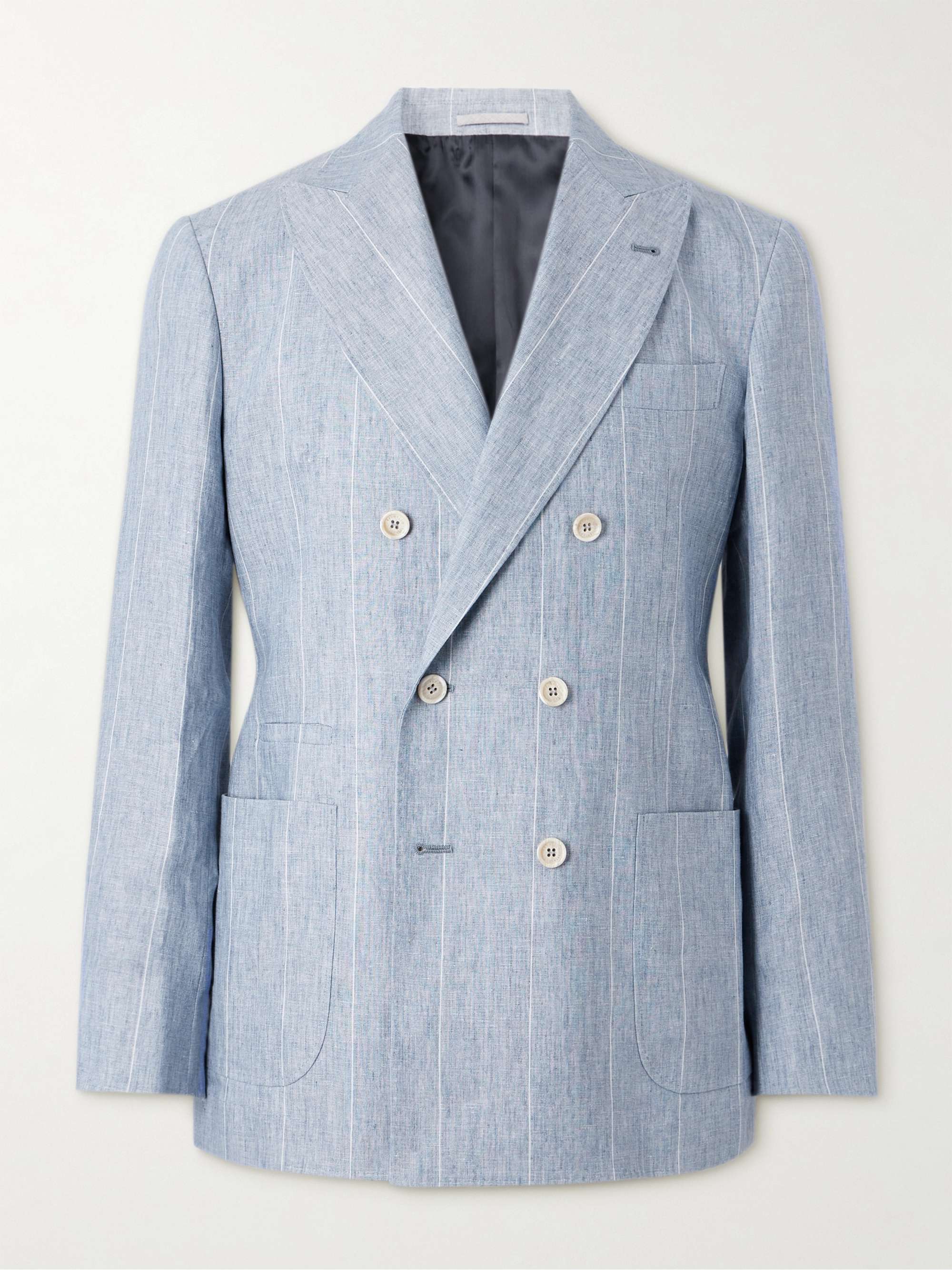 Brunello cucinelli double breasted suit hotsell