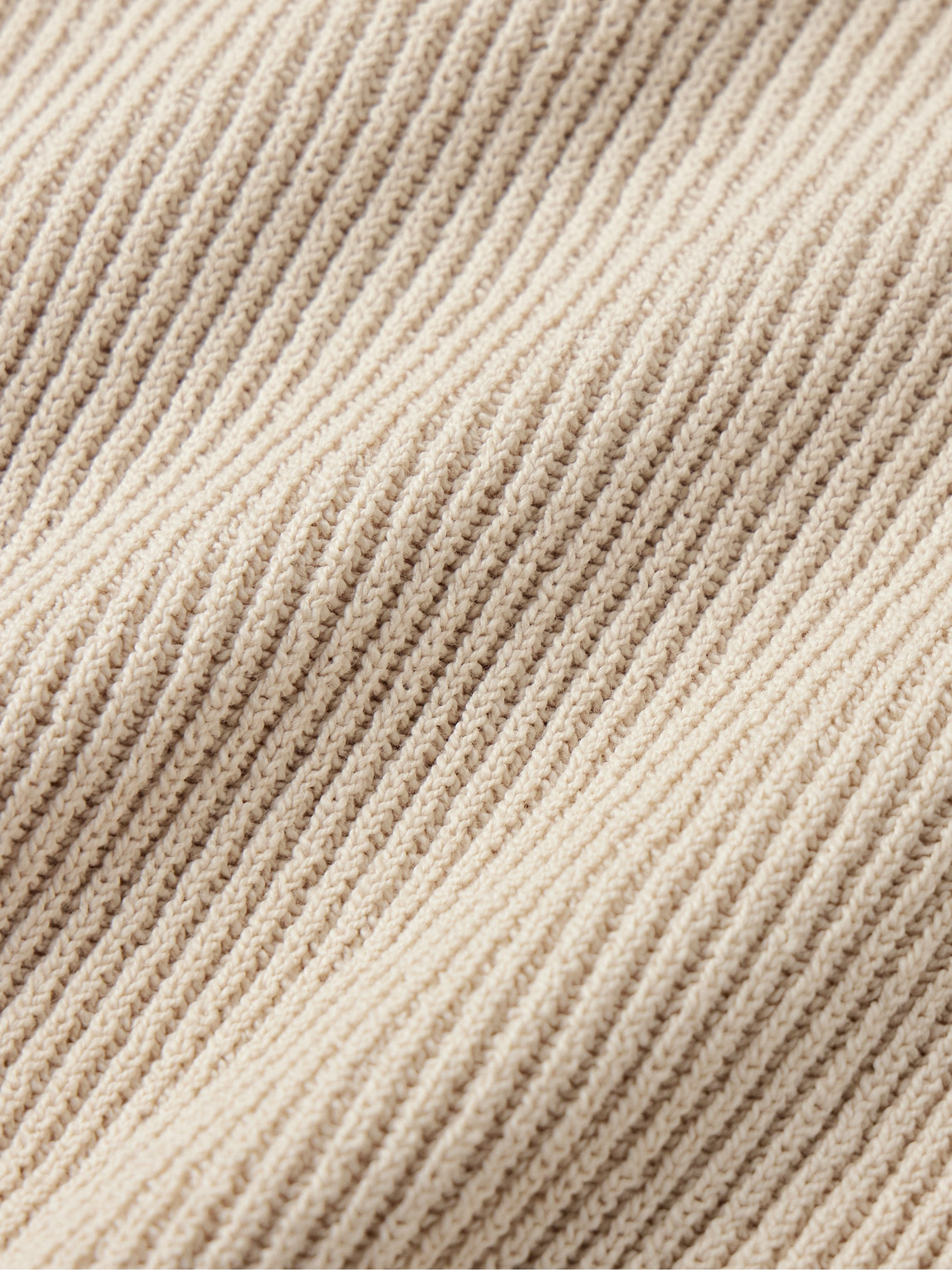 Shop Brunello Cucinelli Ribbed Cotton Sweater In Unknown