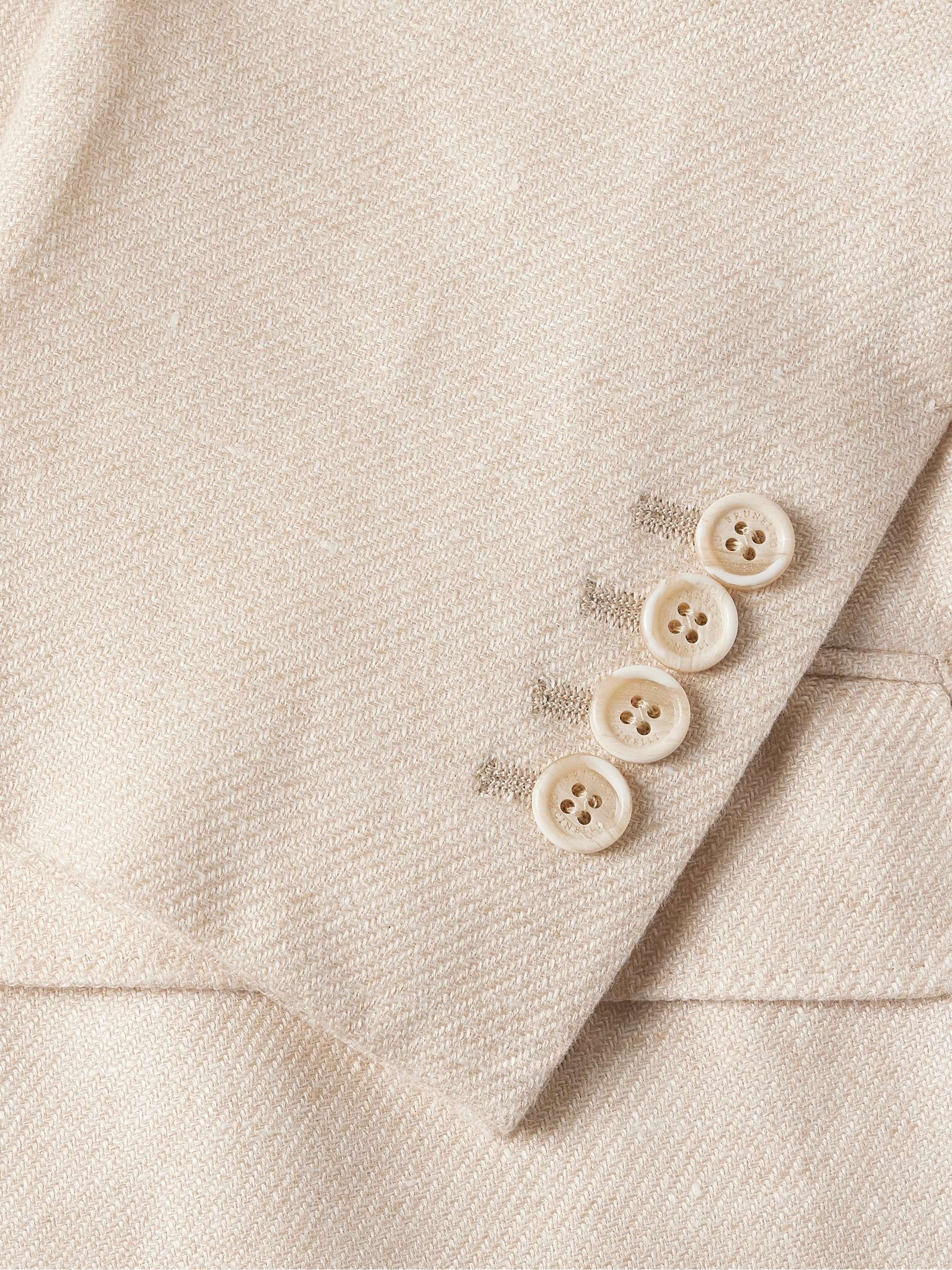 BRUNELLO CUCINELLI Slim-Fit Linen, Wool and Silk-Blend Blazer