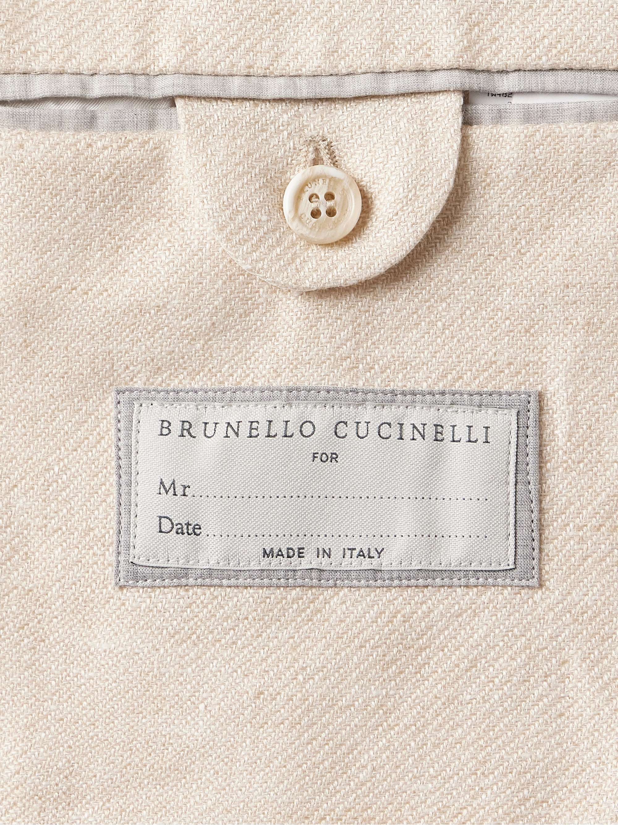 BRUNELLO CUCINELLI Slim-Fit Linen, Wool and Silk-Blend Blazer