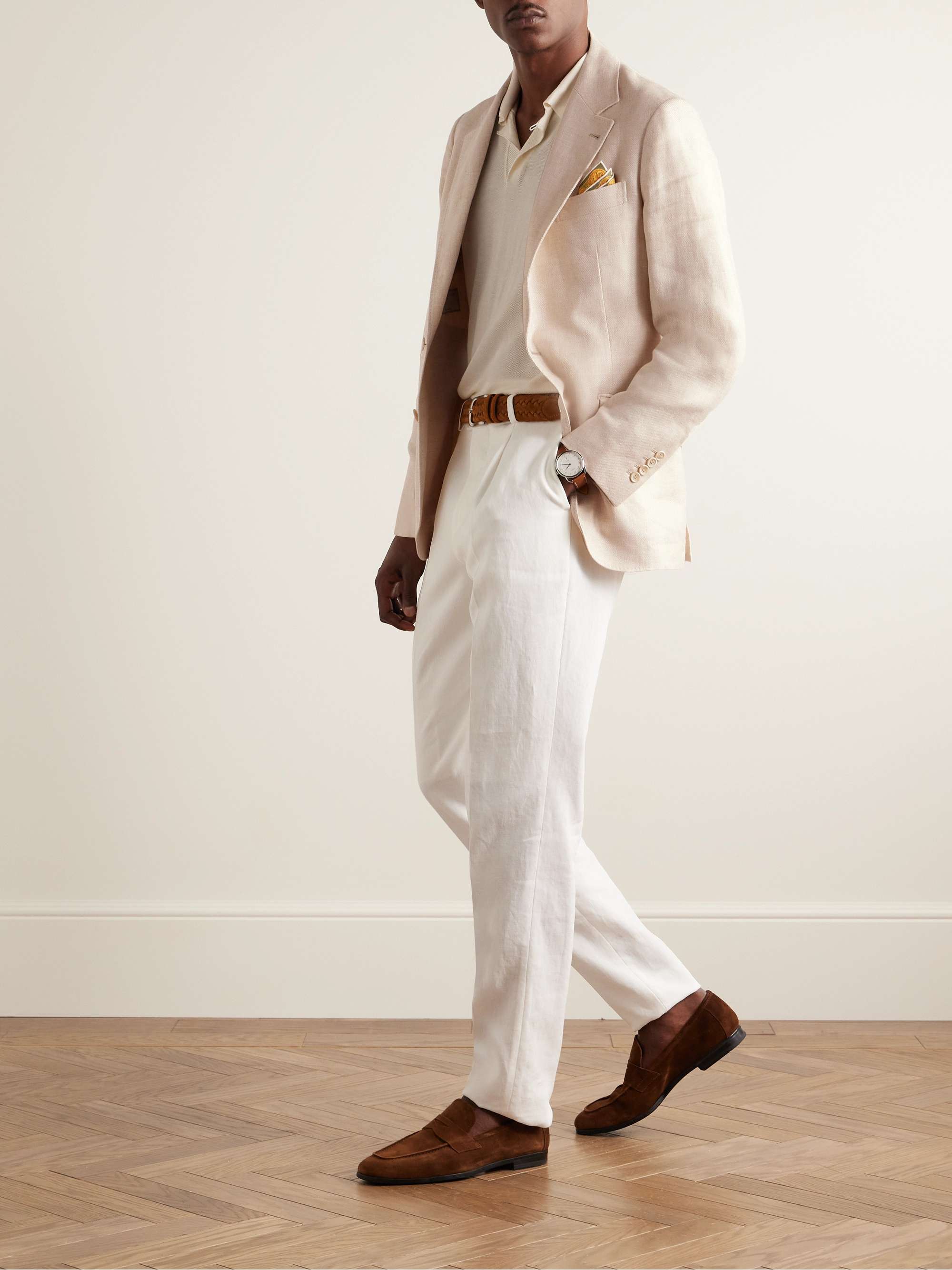 BRUNELLO CUCINELLI Slim-Fit Linen, Wool and Silk-Blend Blazer