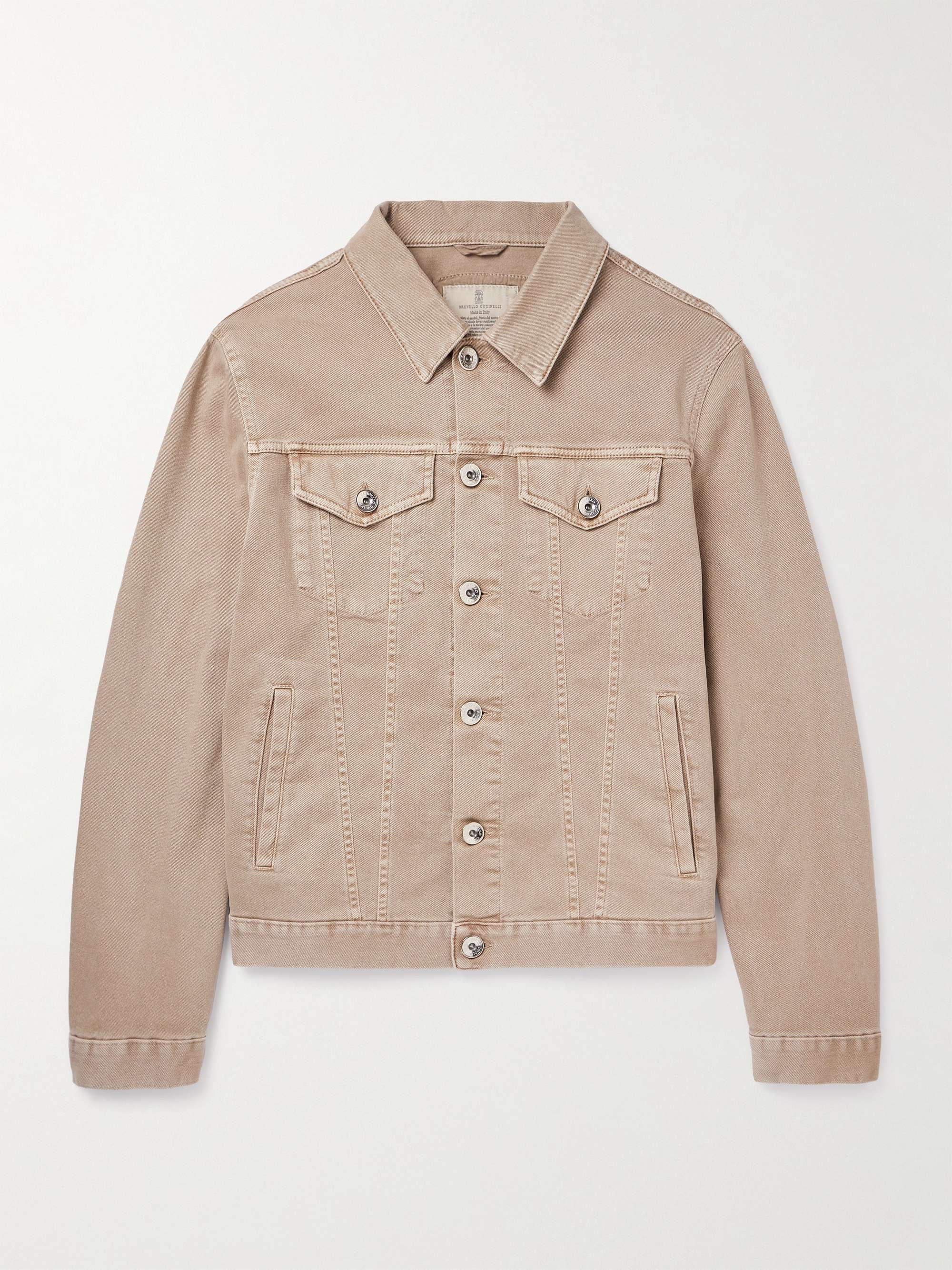 Beige denim jacket mens sales