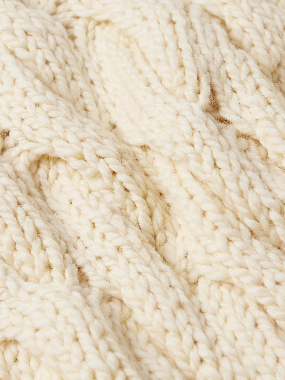 Shop Federico Curradi Cable-knit Wool Sweater In Neutrals