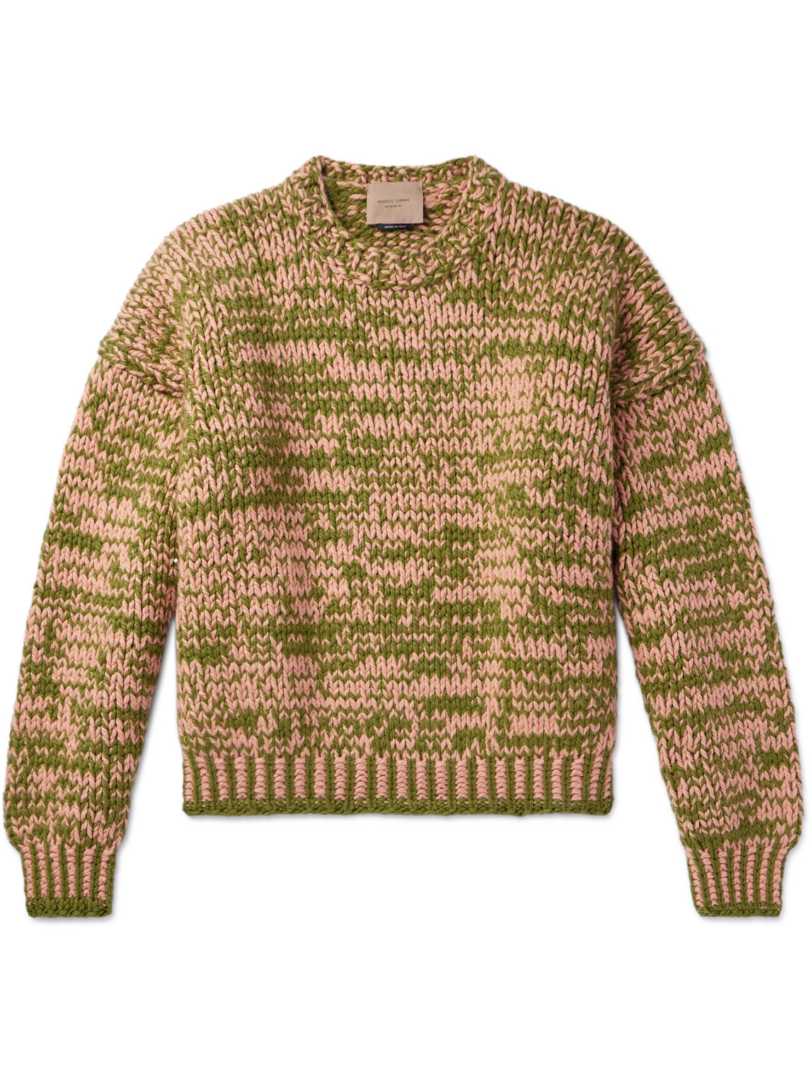 Two-Tone Wool Sweater