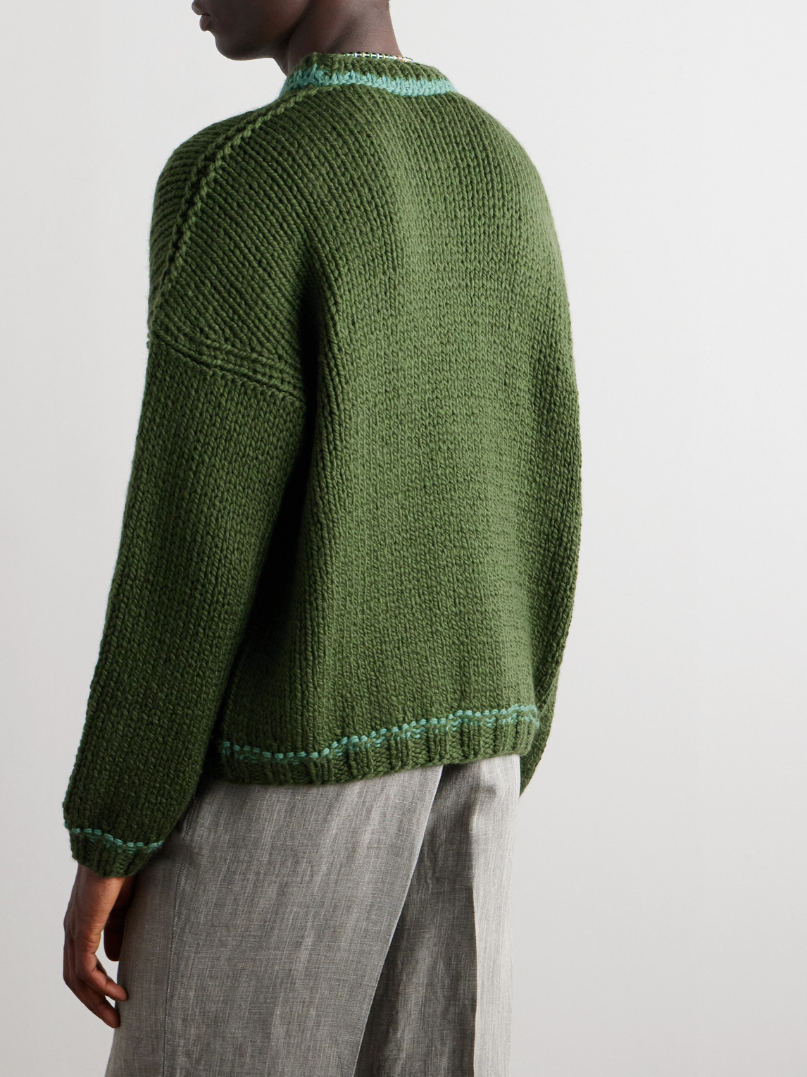 Shop Federico Curradi Wool Sweater In Green