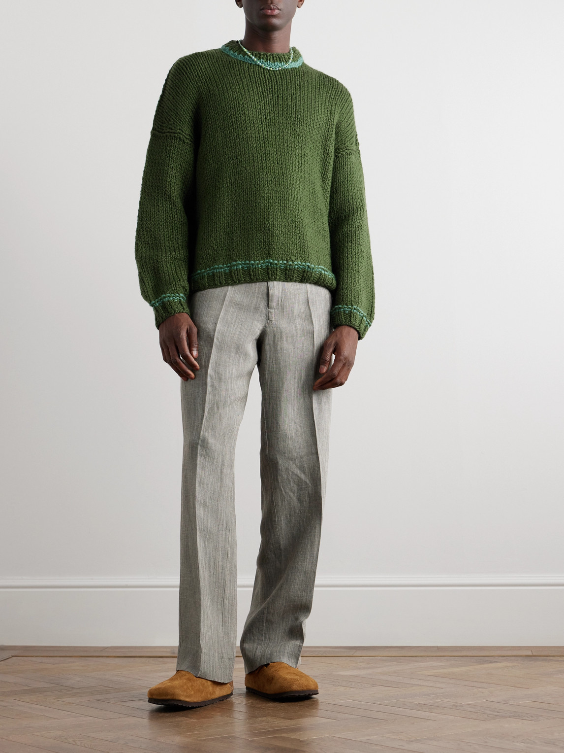Shop Federico Curradi Wool Sweater In Green