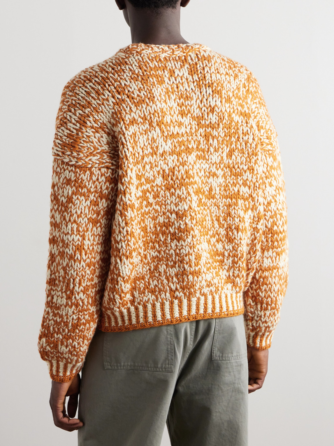 Shop Federico Curradi Two-tone Wool Sweater In Orange
