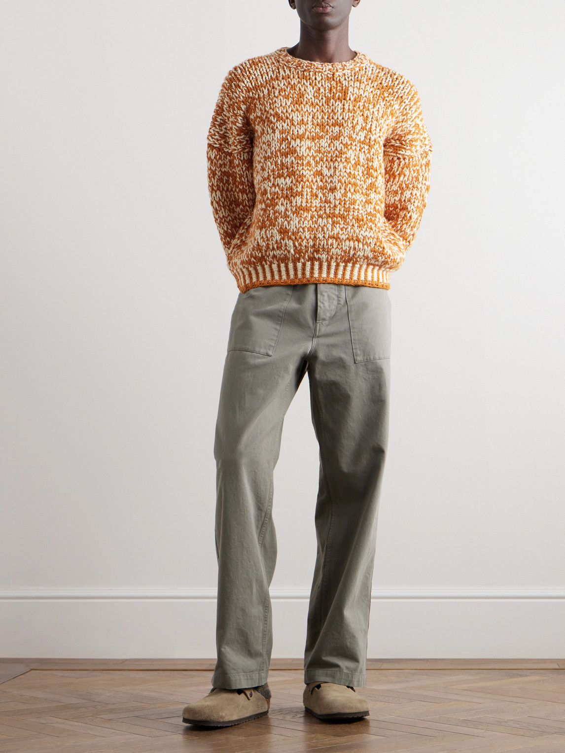 Shop Federico Curradi Two-tone Wool Sweater In Orange