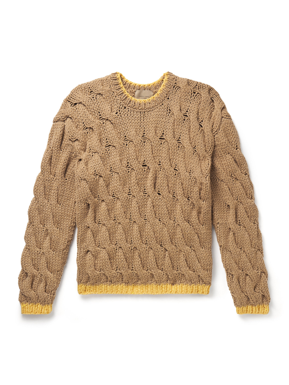 Cable-Knit Wool Sweater