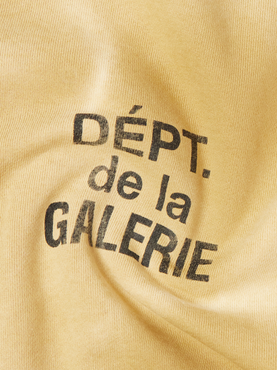 Shop Gallery Dept. Logo-print Bleached Cotton-jersey Zip-up Hoodie In Brown