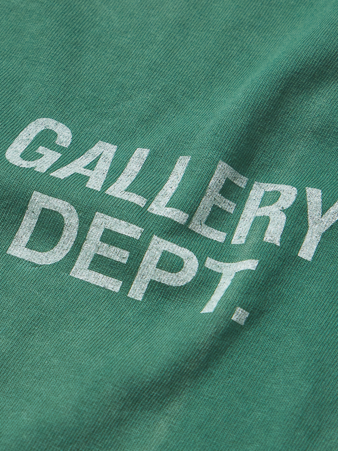 Shop Gallery Dept. Vintage Logo-print Cotton-jersey T-shirt In Green