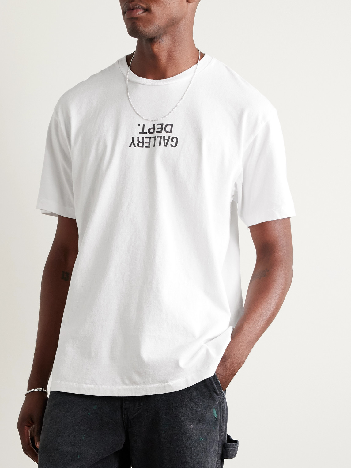 Shop Gallery Dept. Logo-print Cotton-jersey T-shirt In White