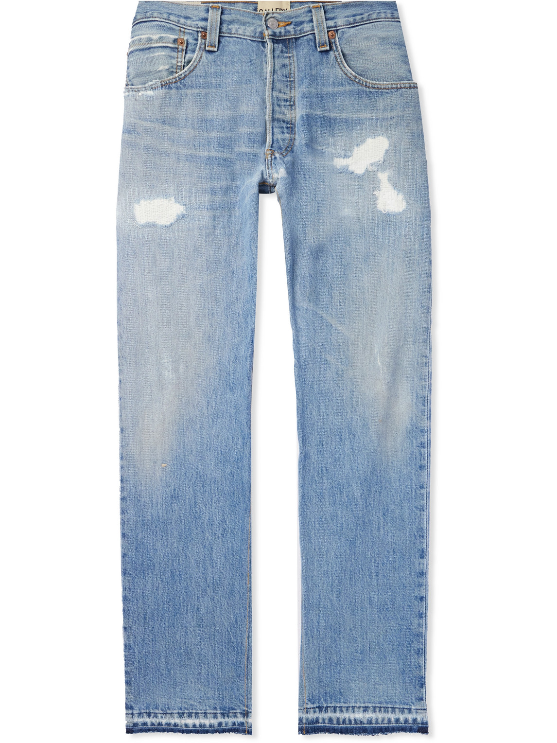 Gallery Dept. Straight-leg Distressed Jeans In Blue