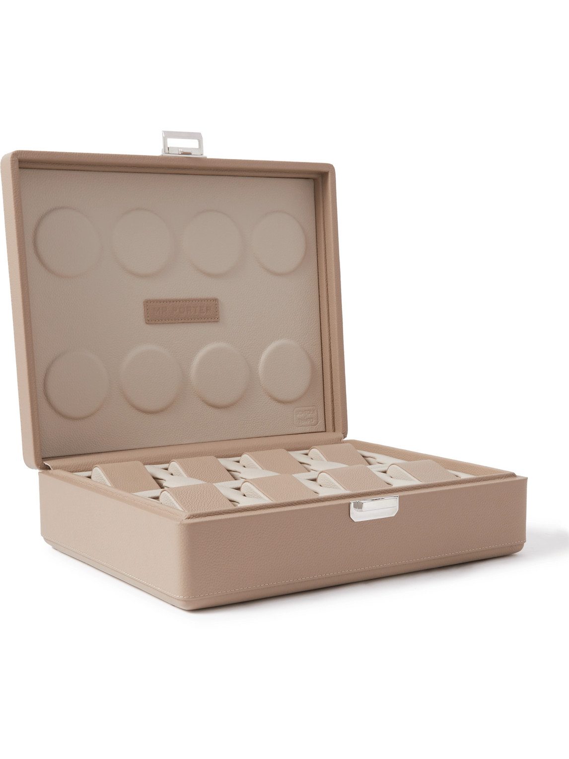 Scatola Del Tempo Valigetta 8 Full-grain Leather Watch Box In Neutrals
