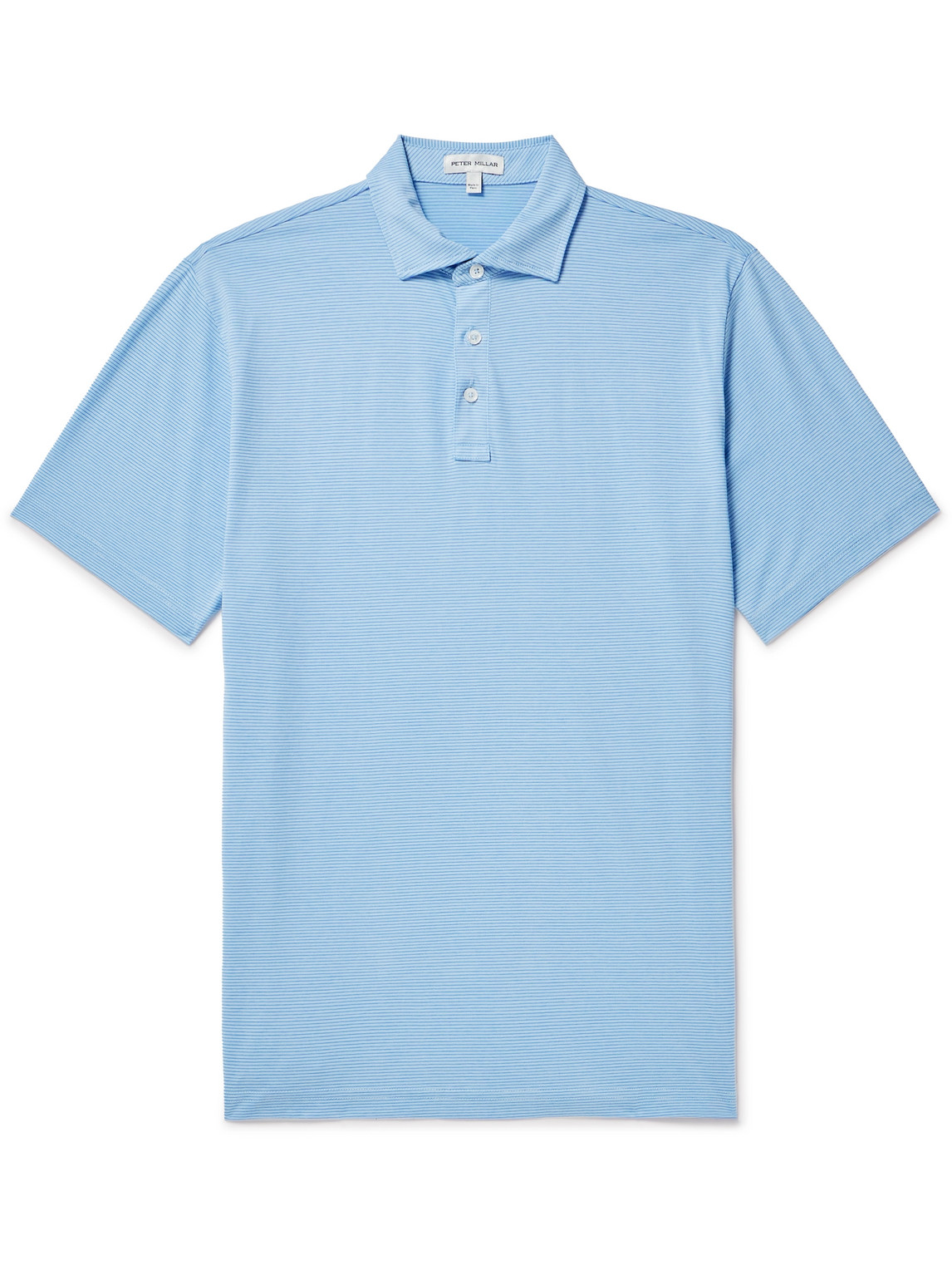 Peter Millar Pilot Striped Pima Cotton-jersey Polo Shirt In Blue