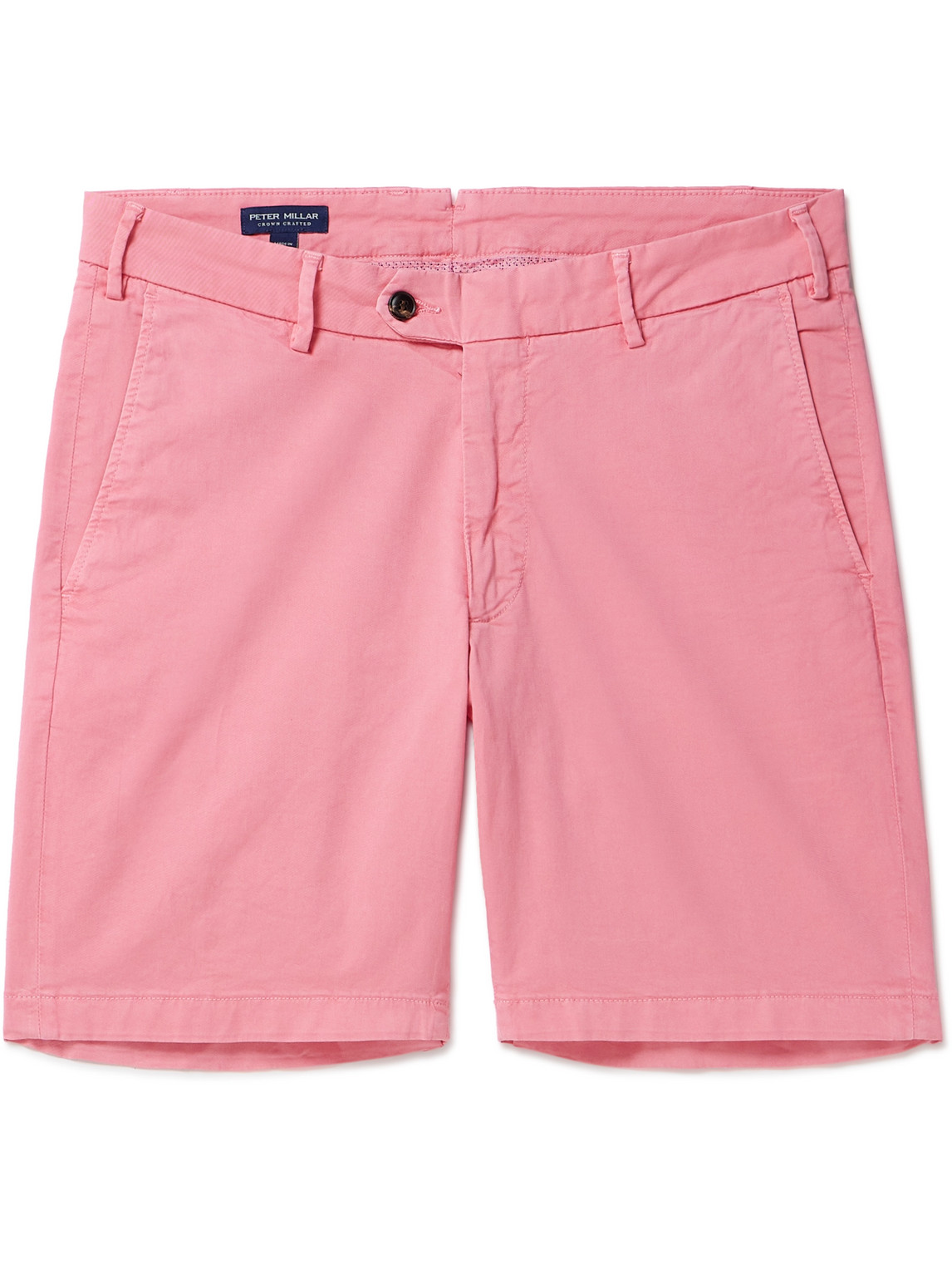 Peter Millar Concorde Garment-dyed Stretch-cotton Twill Shorts In Pink