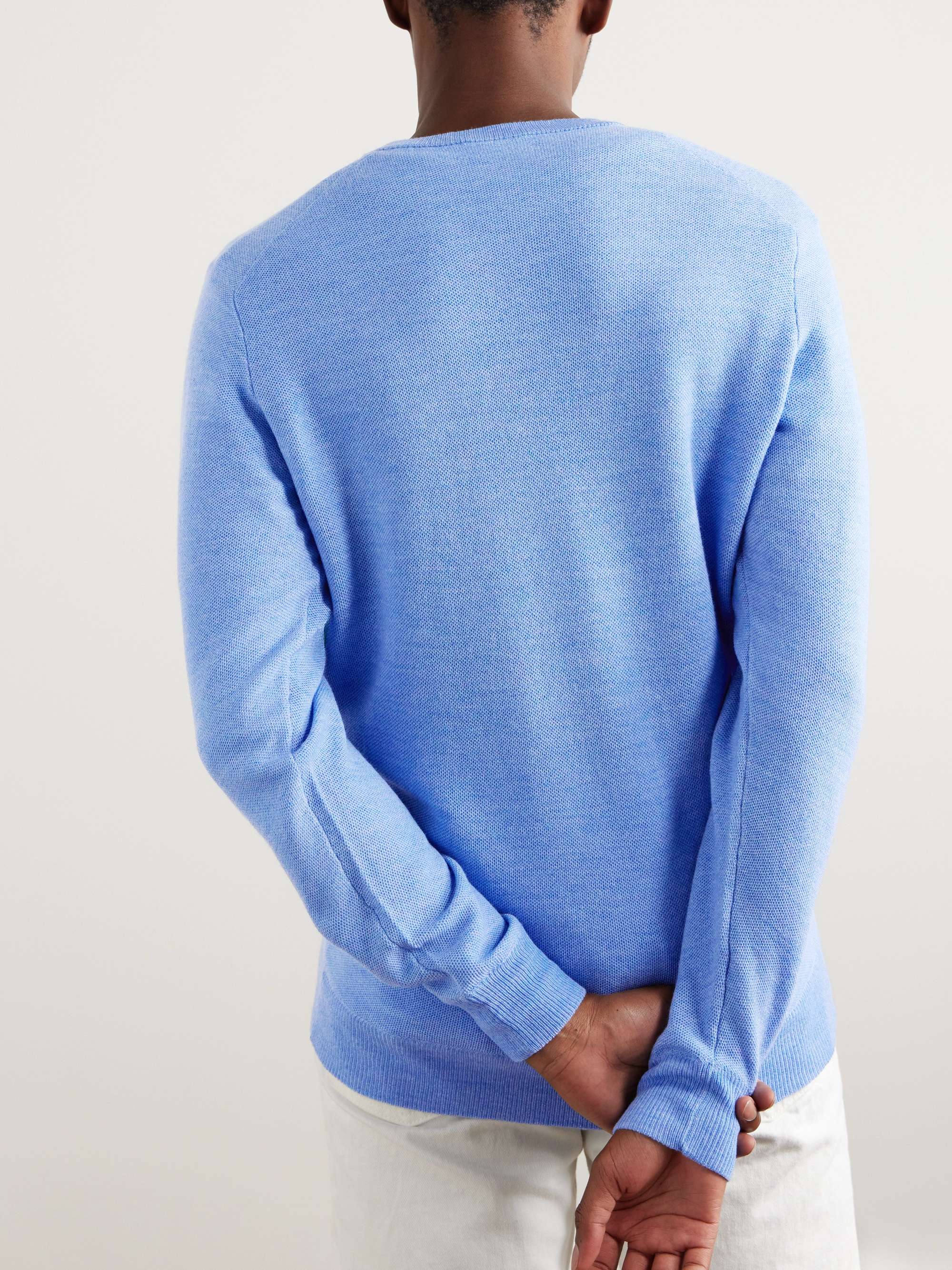 PETER MILLAR Dover Honeycomb-Knit Merino Wool Sweater for Men | MR PORTER