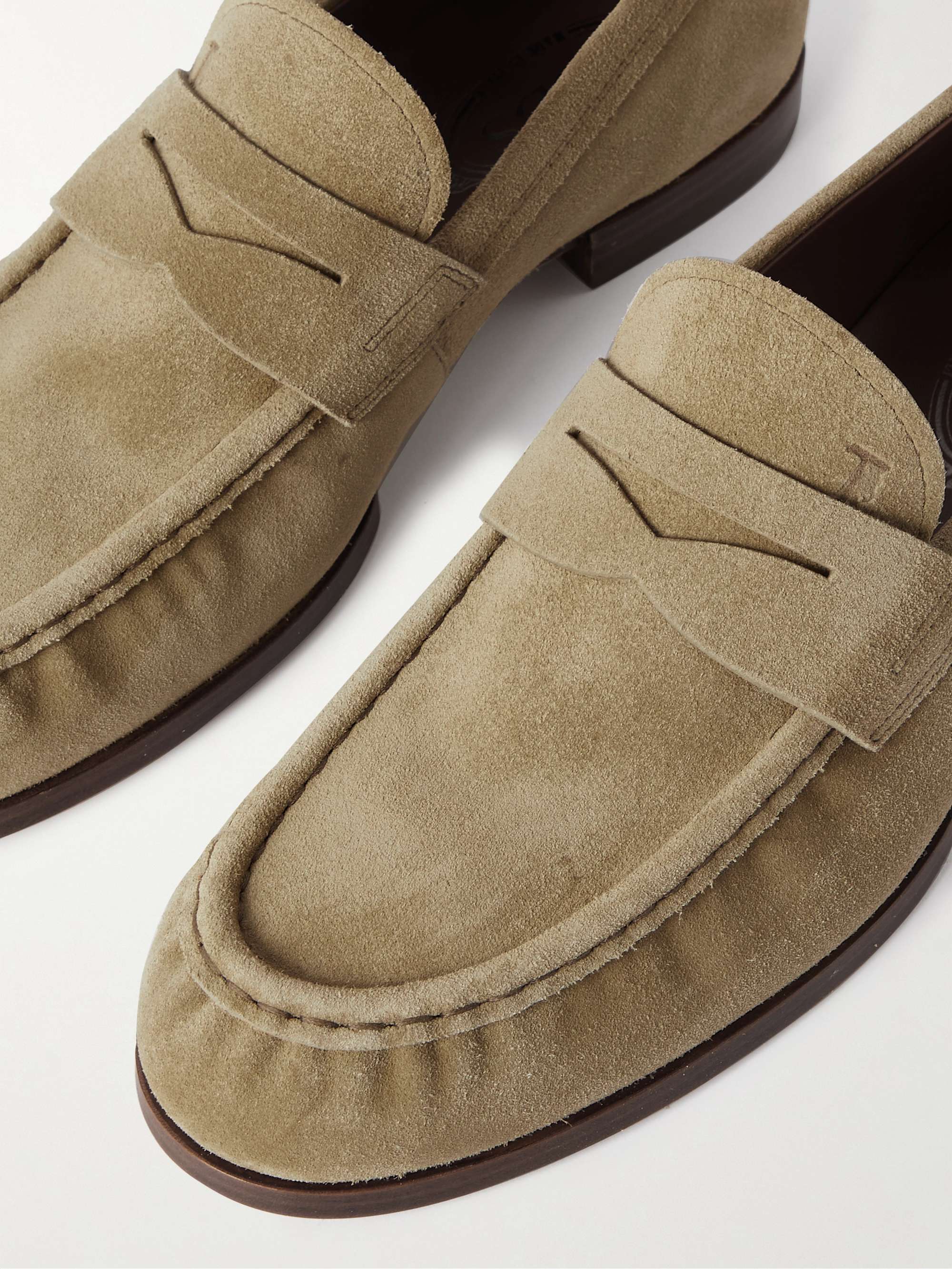 Tod#39;s suede penny loafers - Blue