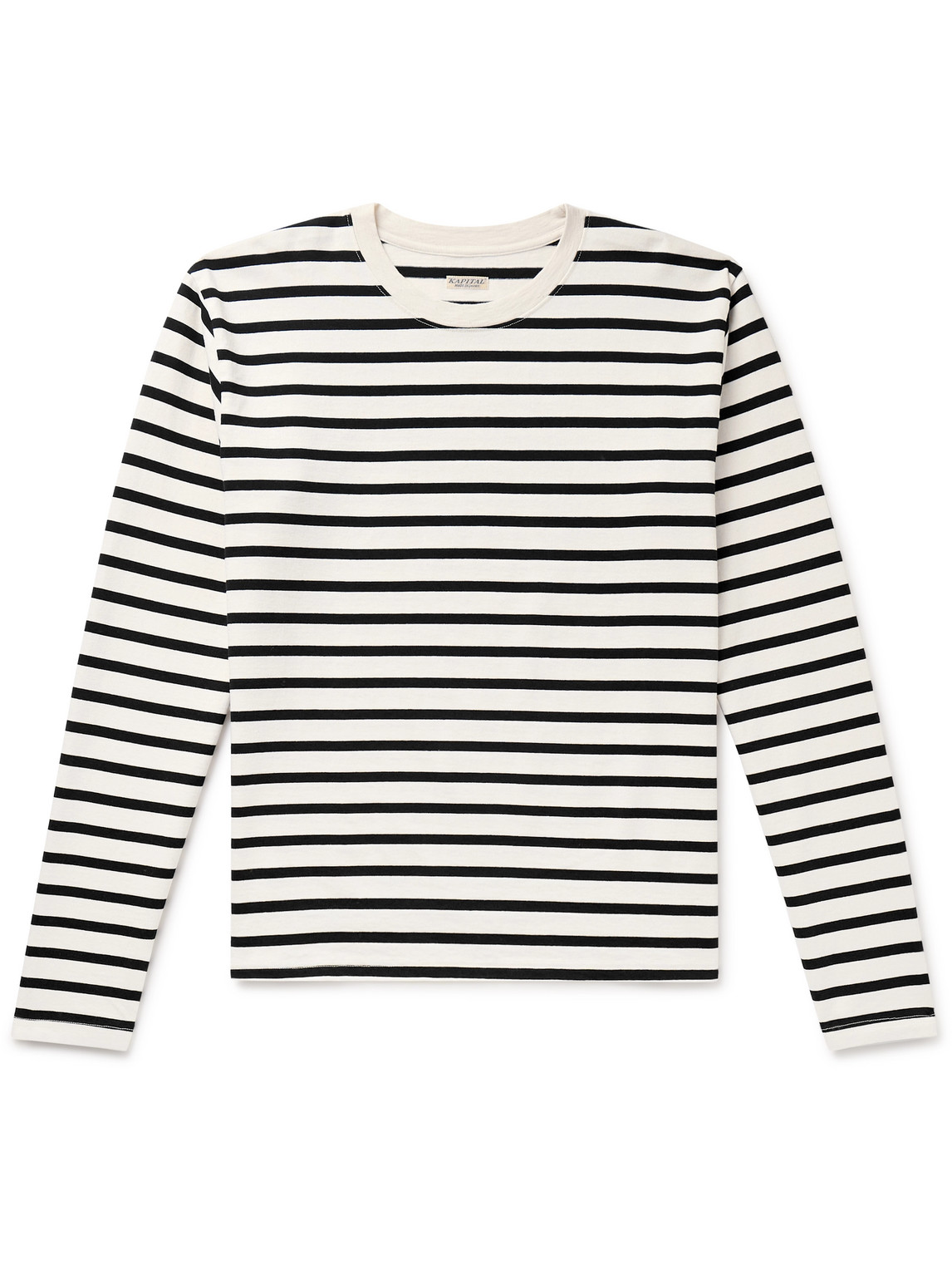 KAPITAL Printed Striped Cotton-Jersey T-Shirt - Men