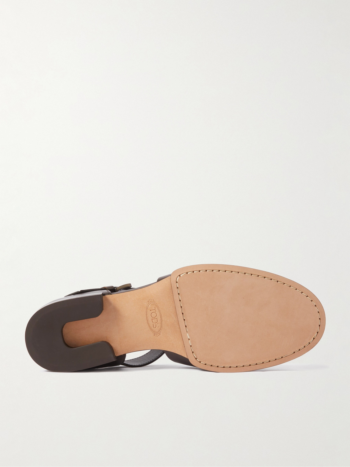 Shop Tod's Woven Leather Sandals In Brown