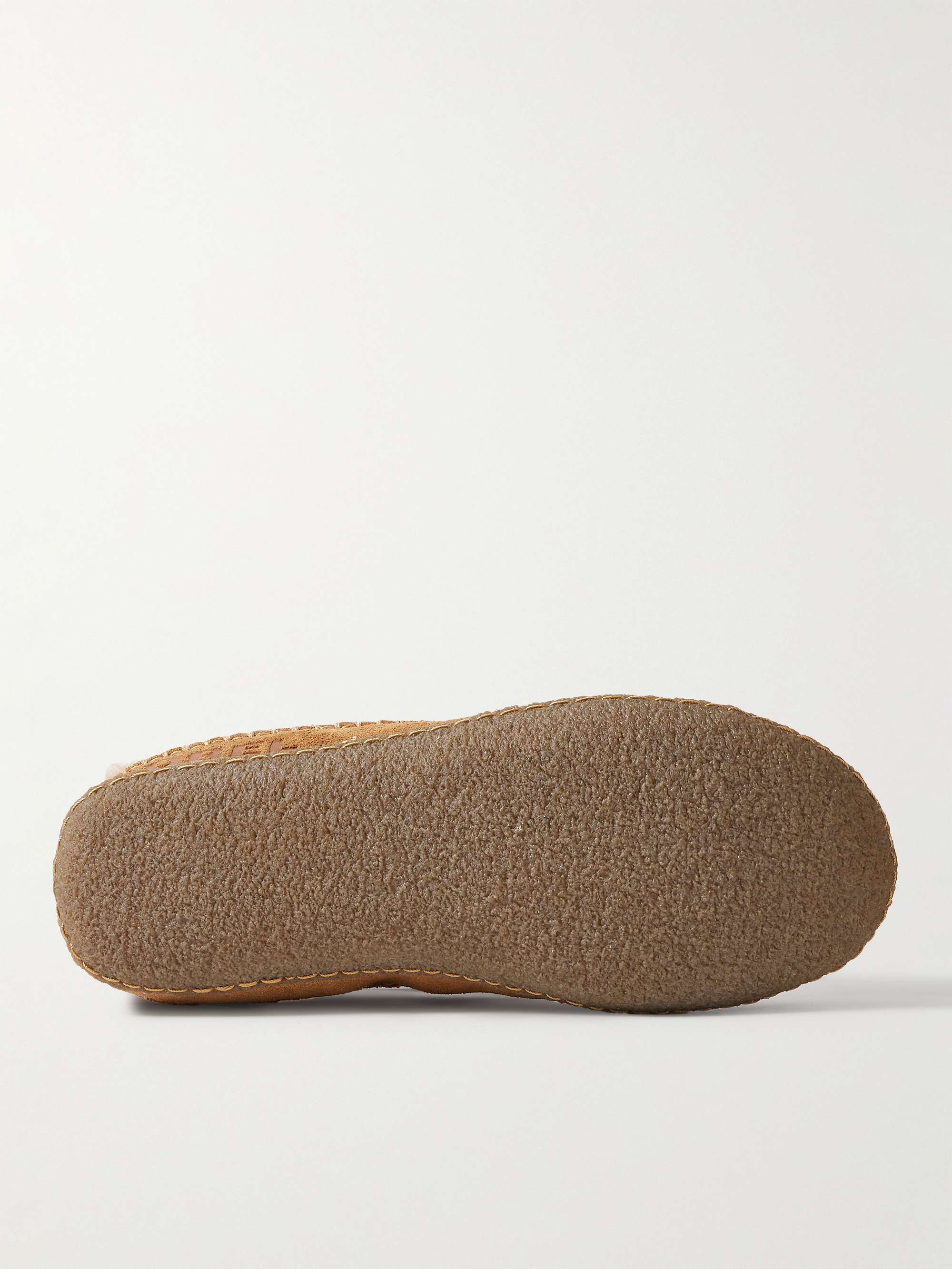 SOREL Lanner Ridge Faux Shearling-Lined Suede Slippers