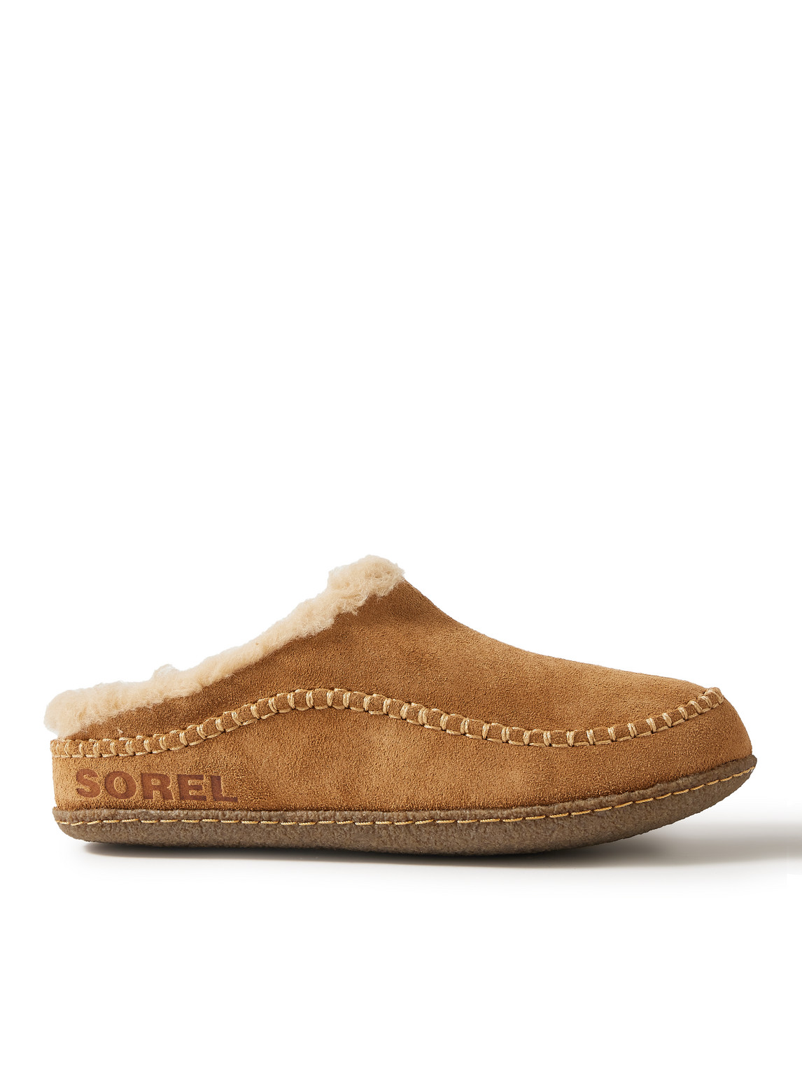 Sorel Lanner Ridge™ Faux Shearling-lined Suede Slippers In Brown