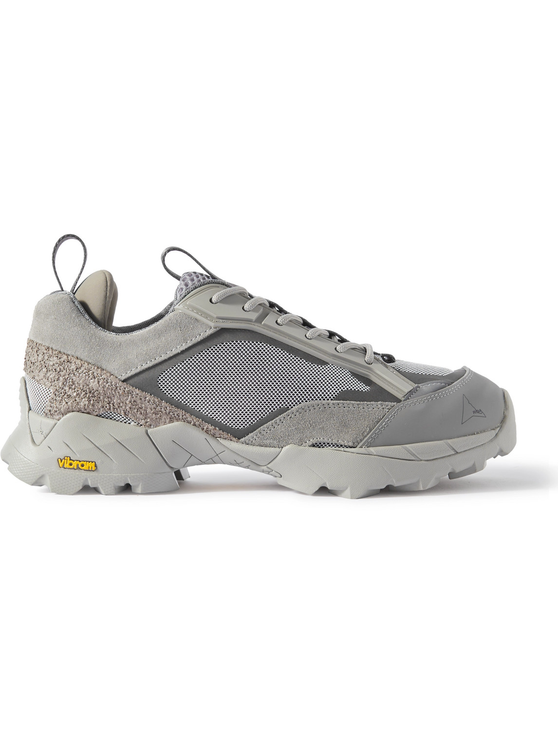 Roa Lhakpa Rubber And Suede-trimmed Mesh Sneakers In Gray