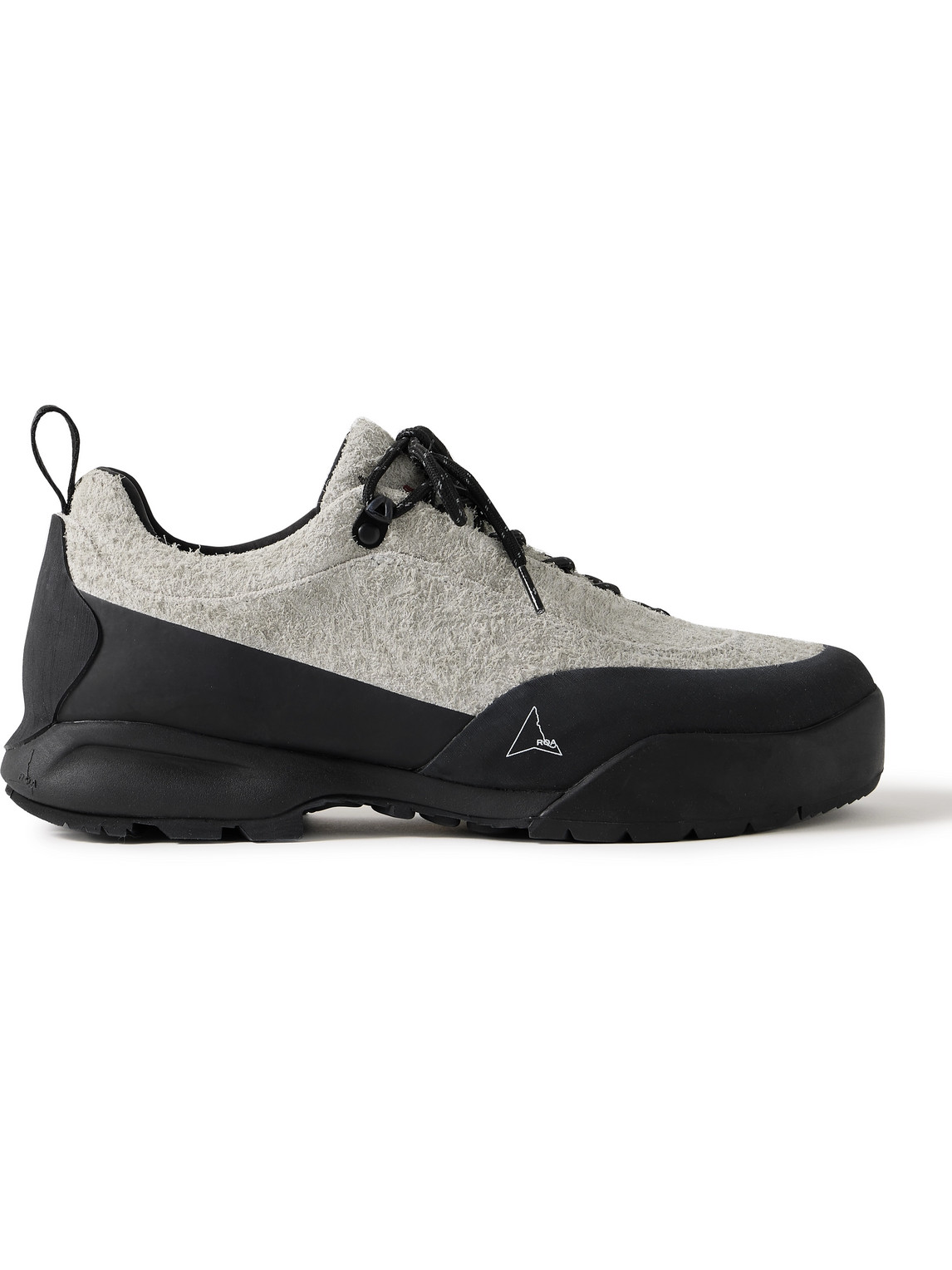 Roa Cingino Rubber-trimmed Brushed-suede Hiking Sneakers In Gray