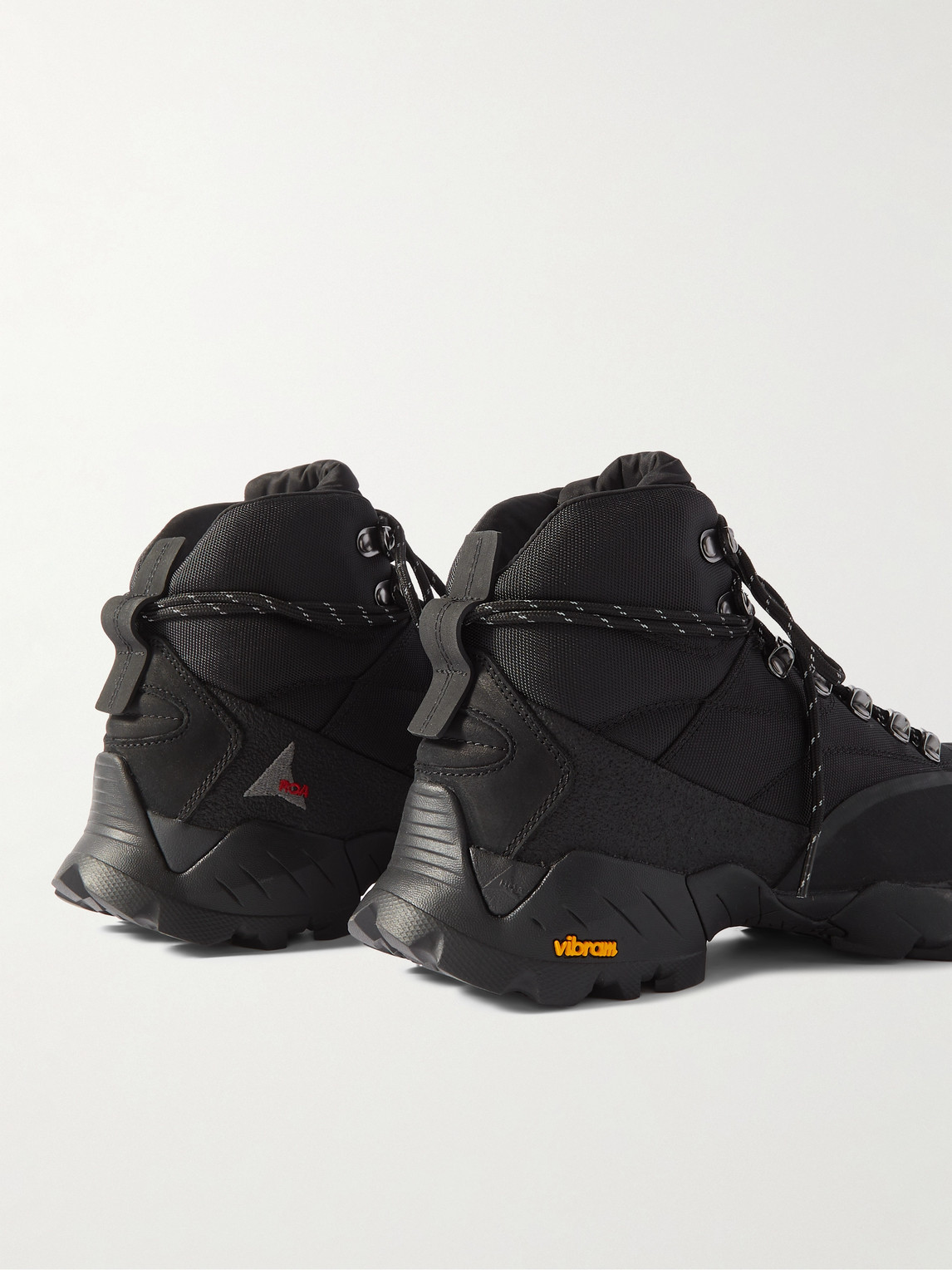 Shop Roa Andreas Strap Suede And Rubber-trimmed Cordura® Boots In Black
