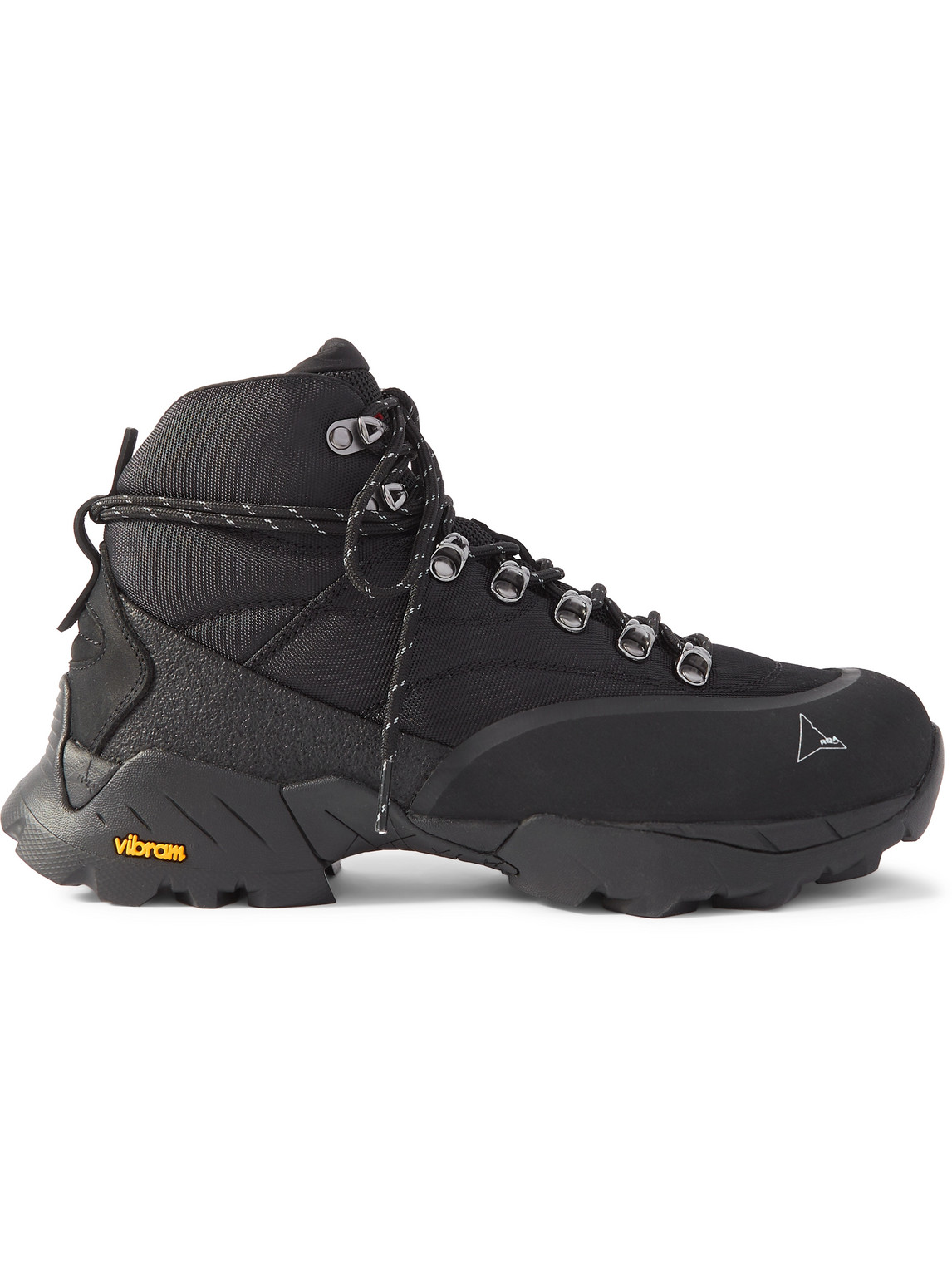 Roa Andreas Strap Suede And Rubber-trimmed Cordura® Boots In Black