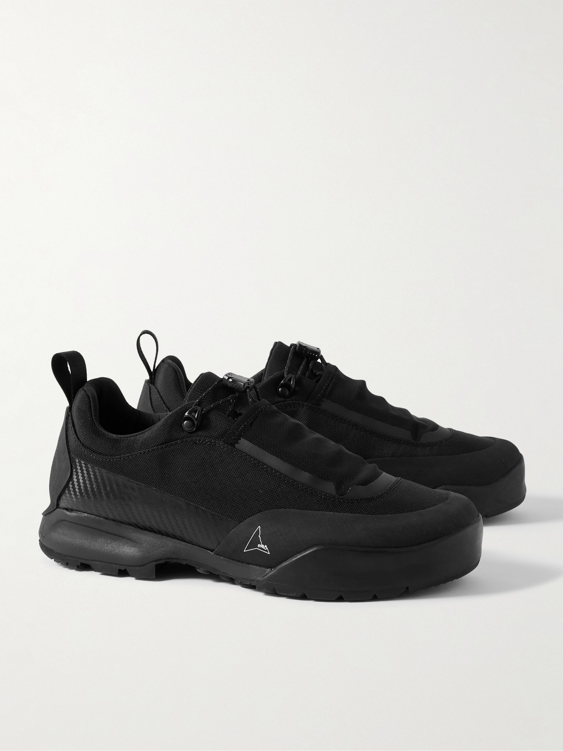 Shop Roa Cingino Rubber-trimmed Nylon Hiking Sneakers In Black