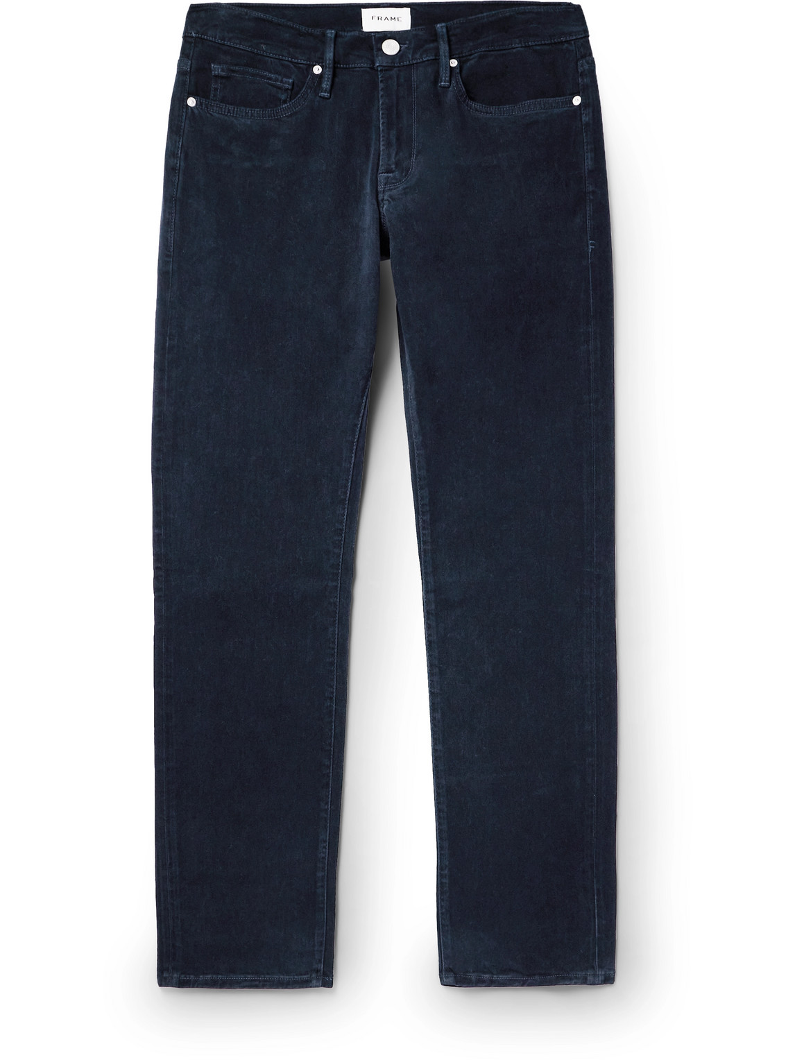 Shop Frame L'homme Slim-fit Stretch-lyocell Trousers In Blue