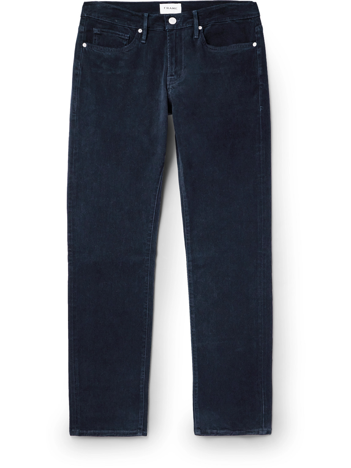 Frame L'homme Slim-fit Stretch-lyocell Trousers In Blue