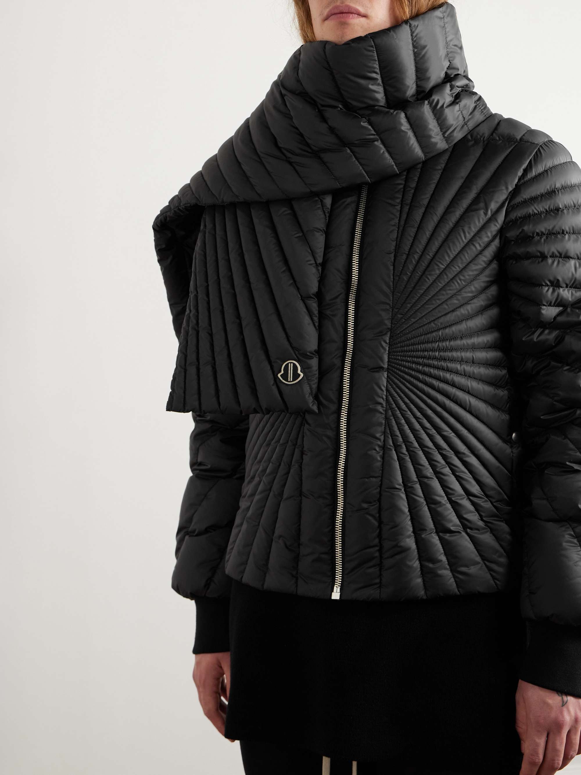 Moncler down scarf deals