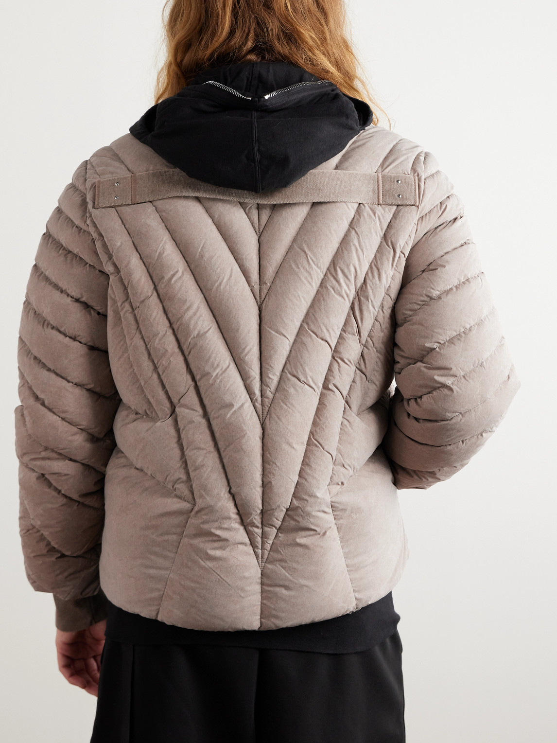 Shop Rick Owens Moncler Radiance Quilted Shell Down Jacket In Green